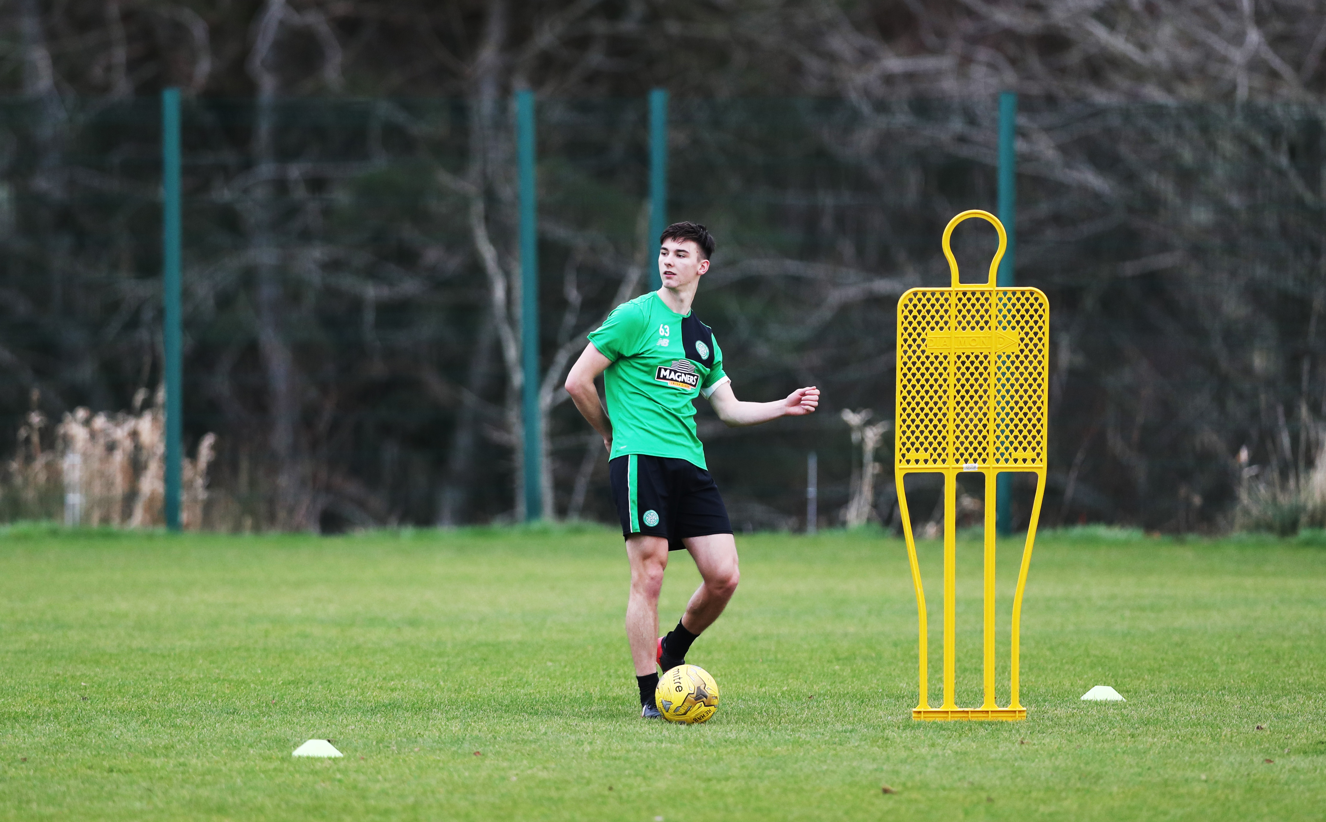 GLASGOW, SCOTLAND - DECEMBER 29:  Kieran Tierney is seen during a training session at Lennoxtown Training Centre on December 29, 2016 in Glasgow, Scotland. (Photo by Ian MacNicol/Getty Images)