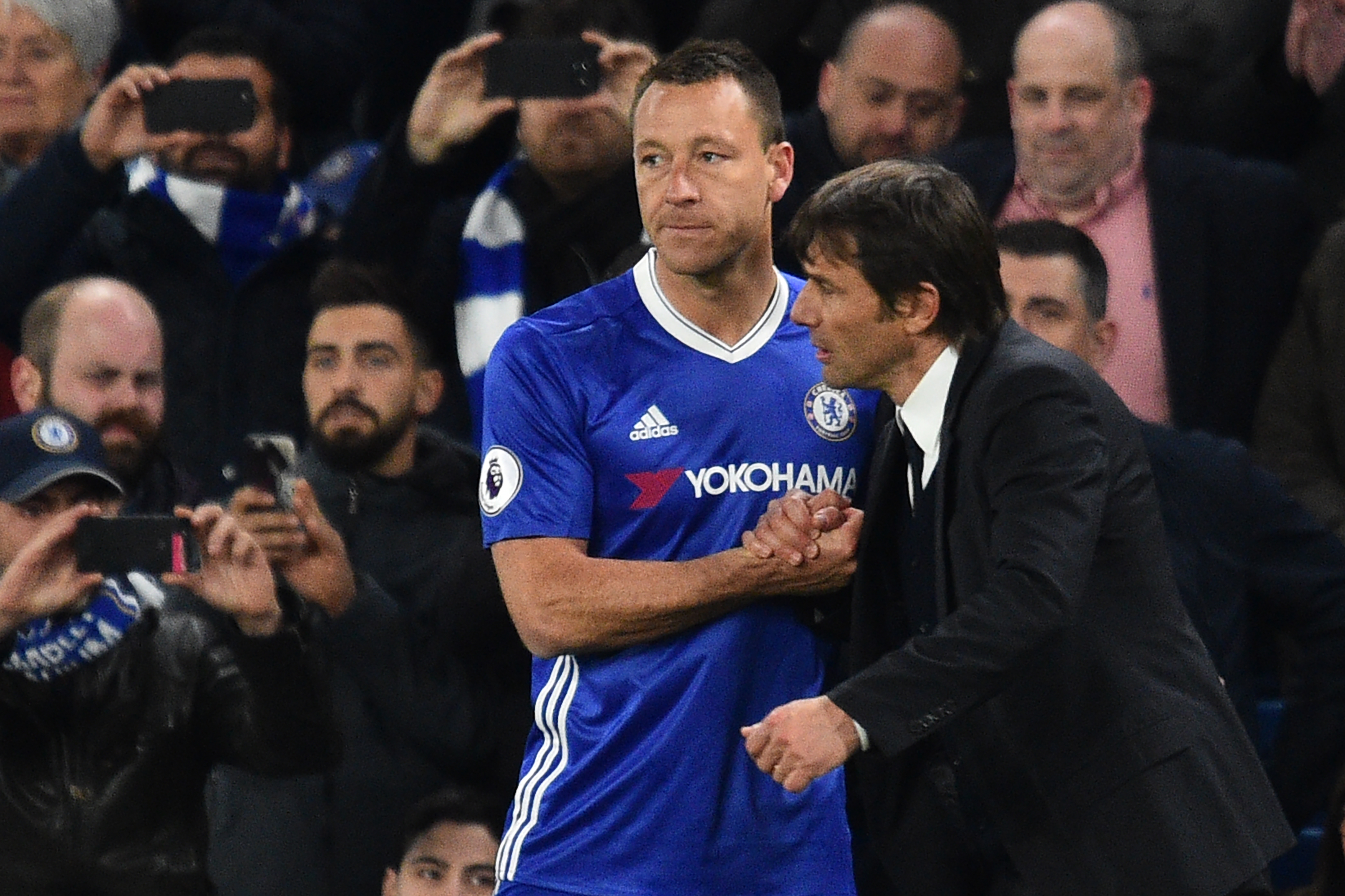 John Terry is in line to get two final games at Stamford Bridge as a Chelsea player. (Photo courtesy - Glyn Kirk/AFP/Getty Images)