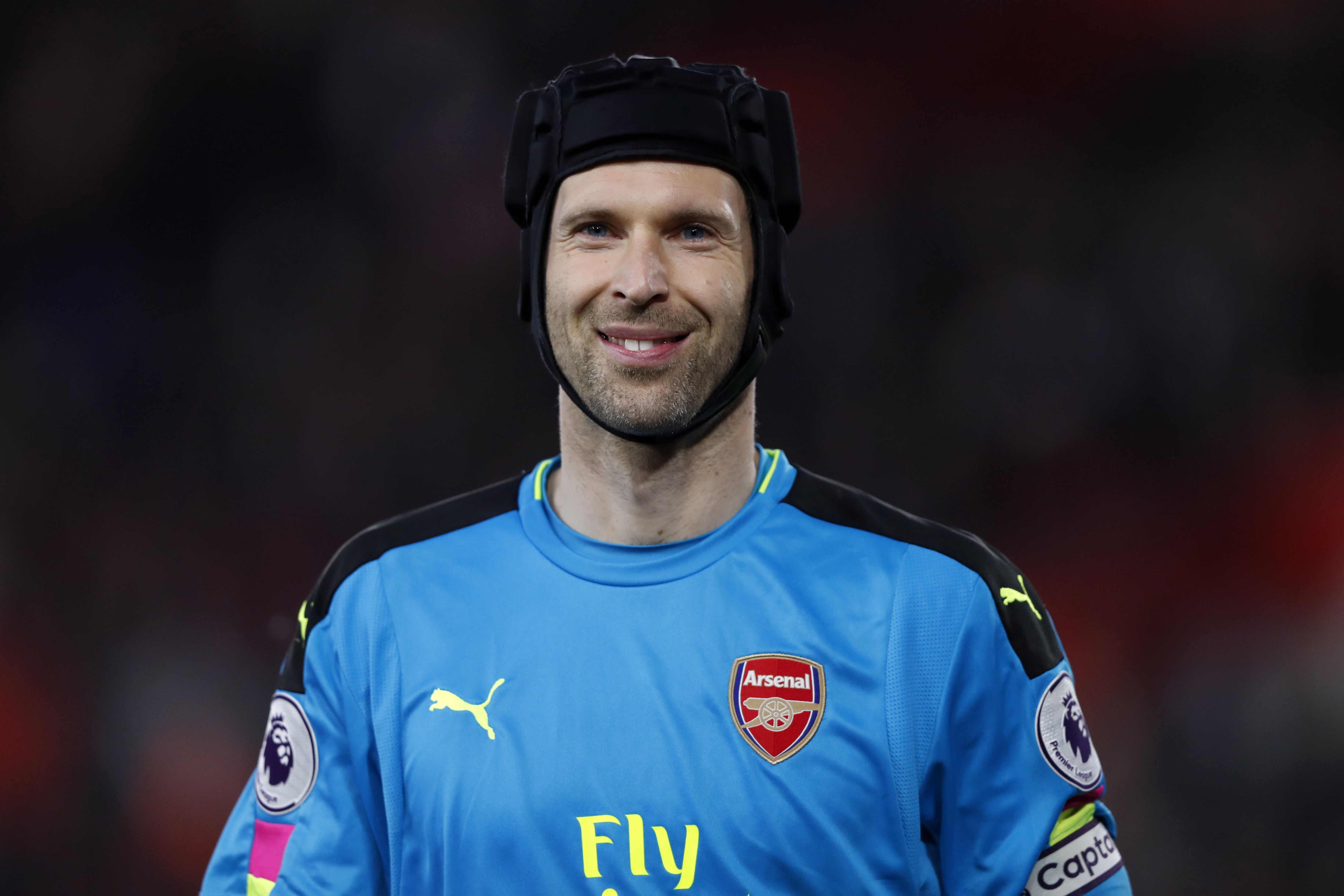 Cech kept Arsenal in the game with two big saves in the first half. (Photo courtesy - Adrian Dennis/AFP/Getty Images)