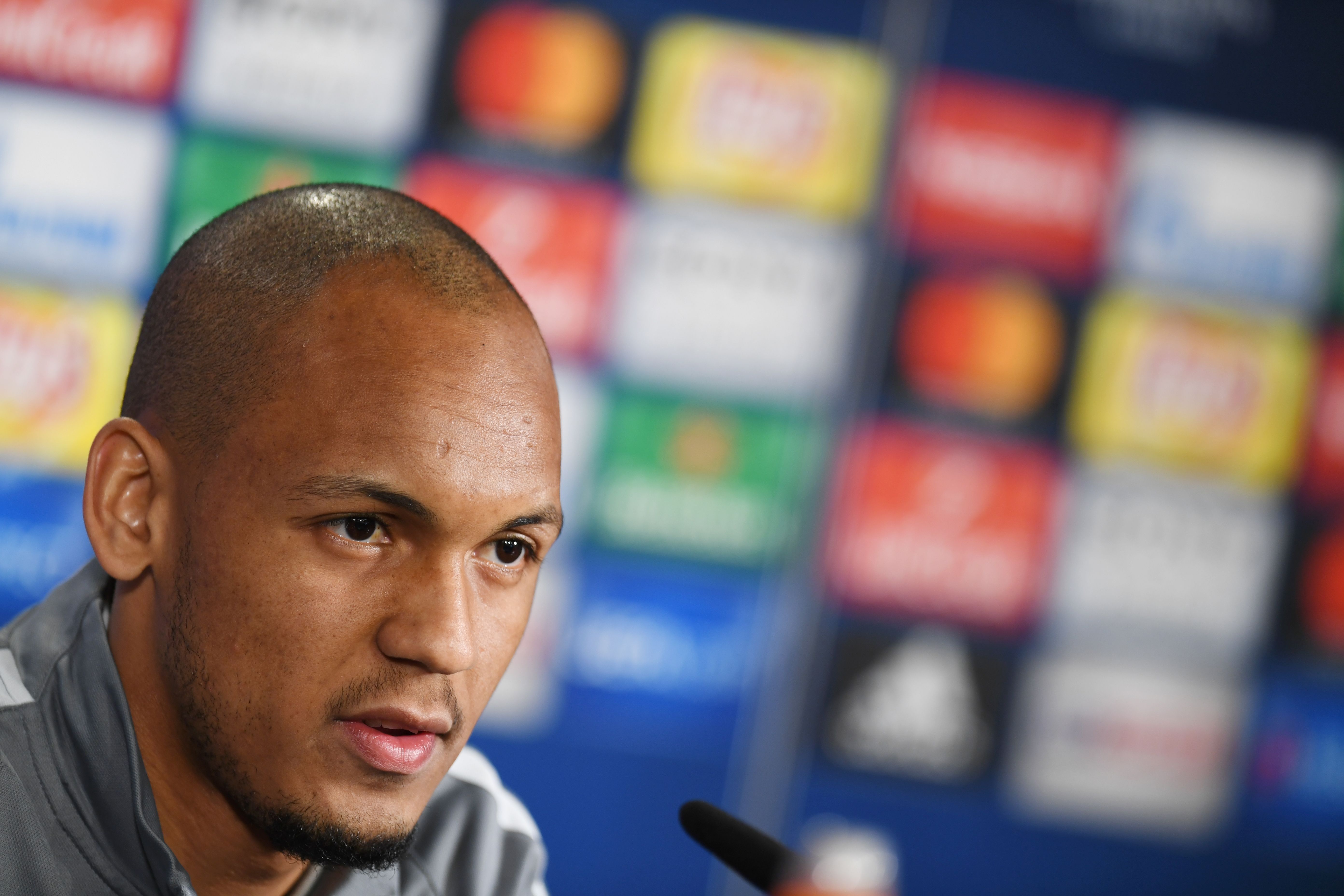 Monaco's Brazilian defender Fabinho answers questions during a press conference in Dortmund, on April 10, 2017 on the eve of the Champions League football match between Borussia Dortmund and AS Monaco. / AFP PHOTO / PATRIK STOLLARZ        (Photo credit should read PATRIK STOLLARZ/AFP/Getty Images)