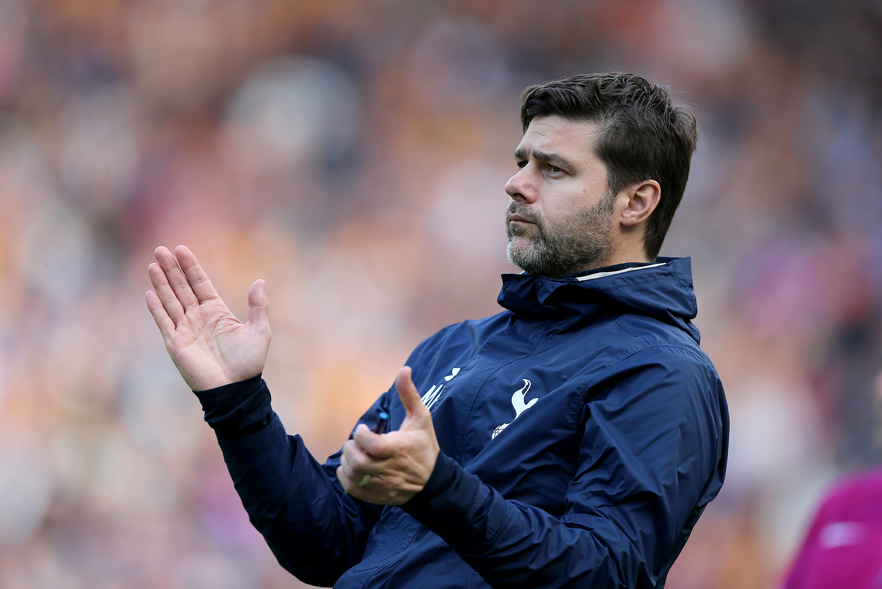 HULL, ENGLAND - MAY 21:   Mauricio Pochettino manager of Tottenham Hotspur during the Premier League match between Hull City and Tottenham Hotspur at KC Stadium on May 21, 2017 in Hull, England. (Photo by Nigel Roddis/Getty Images)