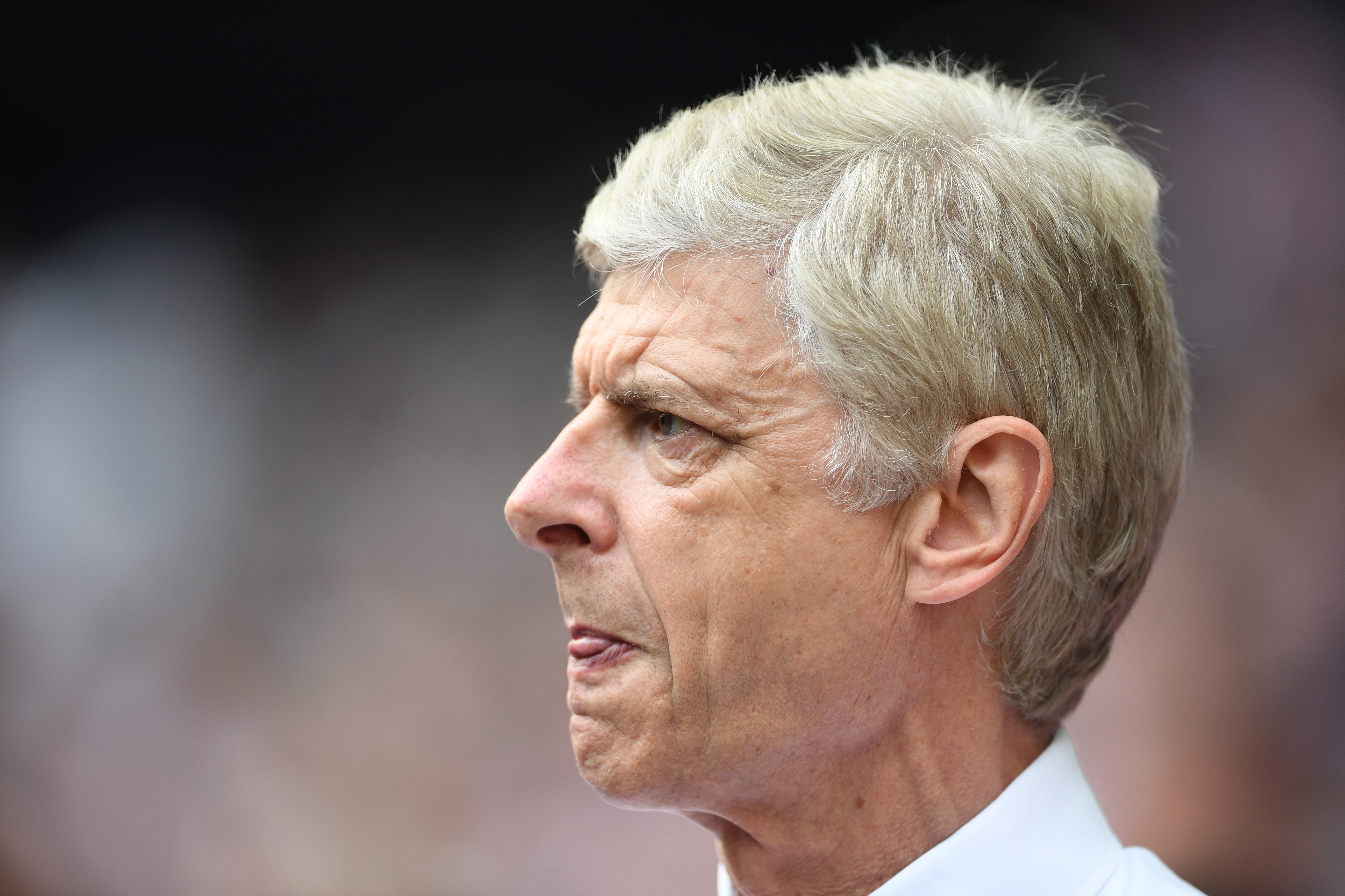 LONDON, ENGLAND - MAY 27:  Arsene Wenger of Arsenal looks on prior to the Emirates FA Cup Final between Arsenal and Chelsea at Wembley Stadium on May 27, 2017 in London, England.  (Photo by Laurence Griffiths/Getty Images)