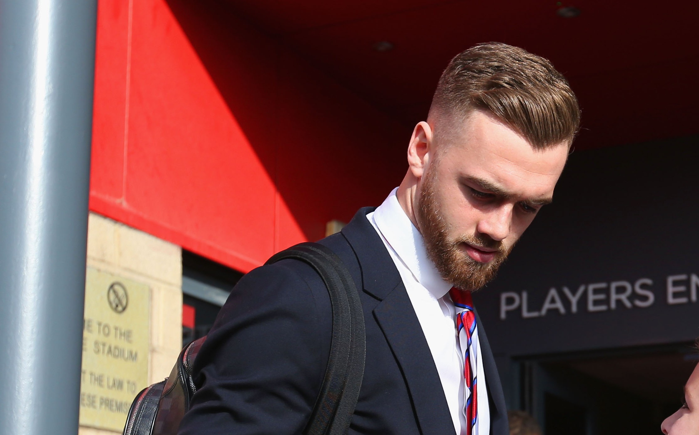 MIDDLESBROUGH, ENGLAND - FEBRUARY 18: Calum Chambers of Middlesbrough signs autographs outside the stadium prior to The Emirates FA Cup Fifth Round match between Middlesbrough and Oxford United at Riverside Stadium on February 18, 2017 in Middlesbrough, England.  (Photo by Alex Livesey/Getty Images)