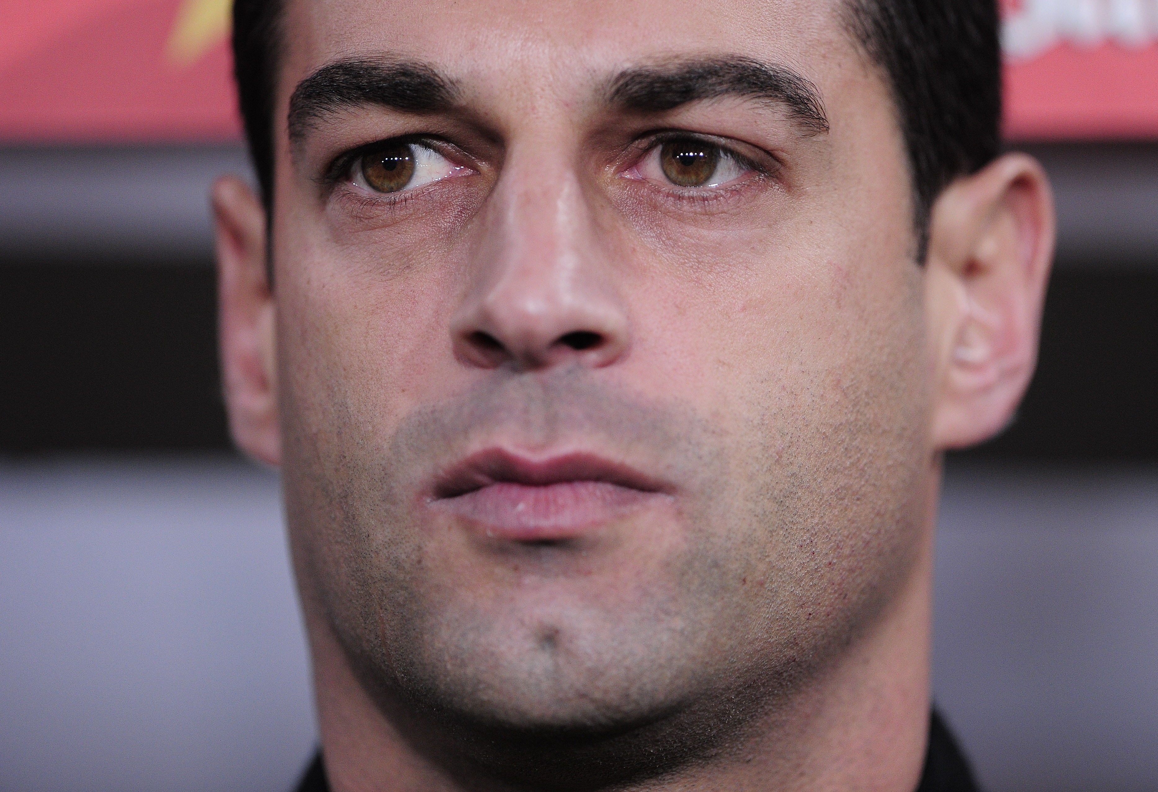 Catalonia's coach Gerard Lopez looks on during the friendly football match Catalonia national team vs Cape Verde national team at Lluis Companys Olympic stadium in Barcelona on December 30, 2013.  AFP PHOTO / JOSEP LAGO        (Photo credit should read JOSEP LAGO/AFP/Getty Images)