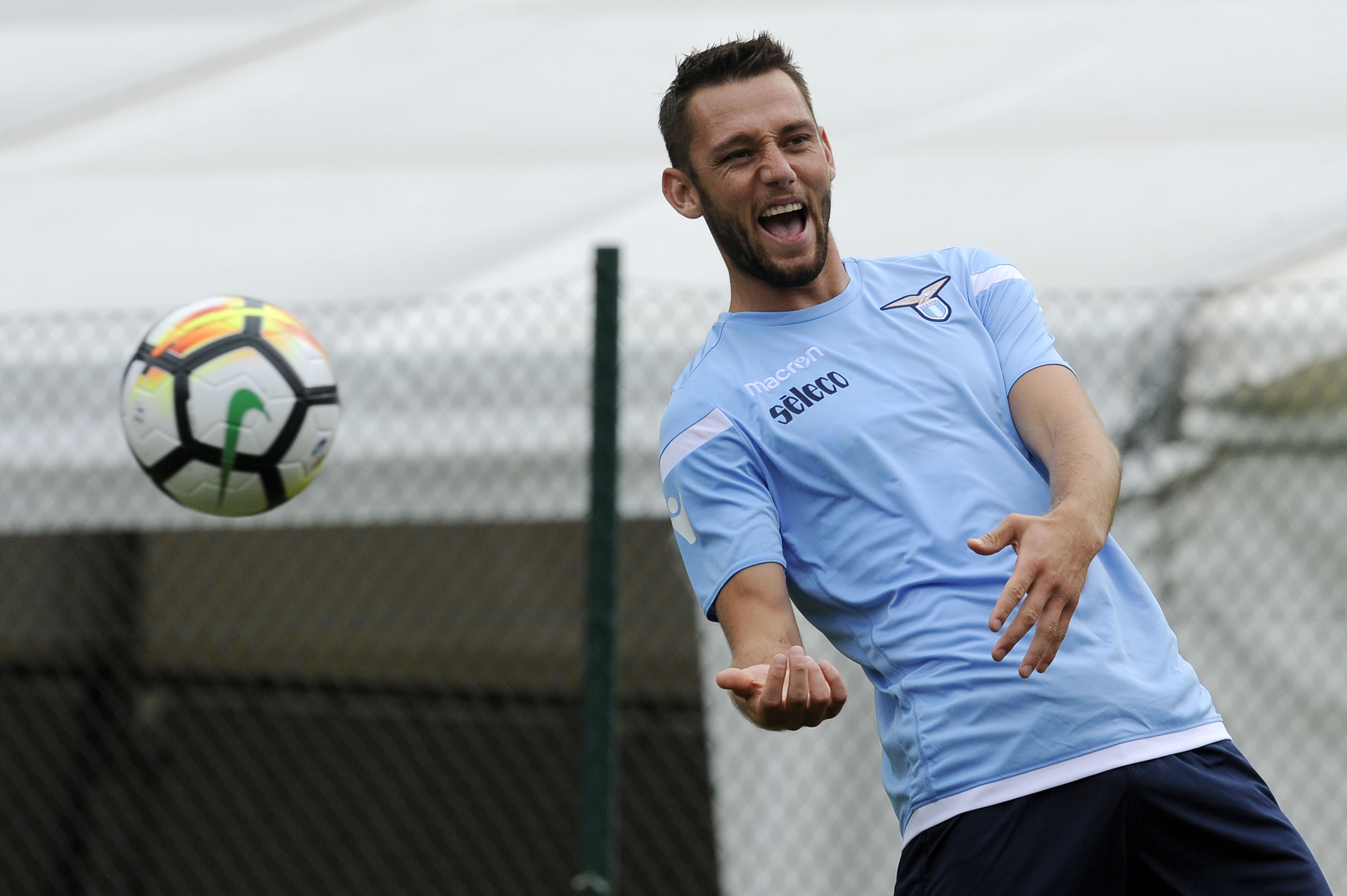 PIEVE DI CADORE, ROMA - JULY 11:  Stefan De Vrij during the SS Lazio traning Camp - Day 3 on July 11, 2017 in Pieve di Cadore, Italy.  (Photo by Marco Rosi/Getty Images)