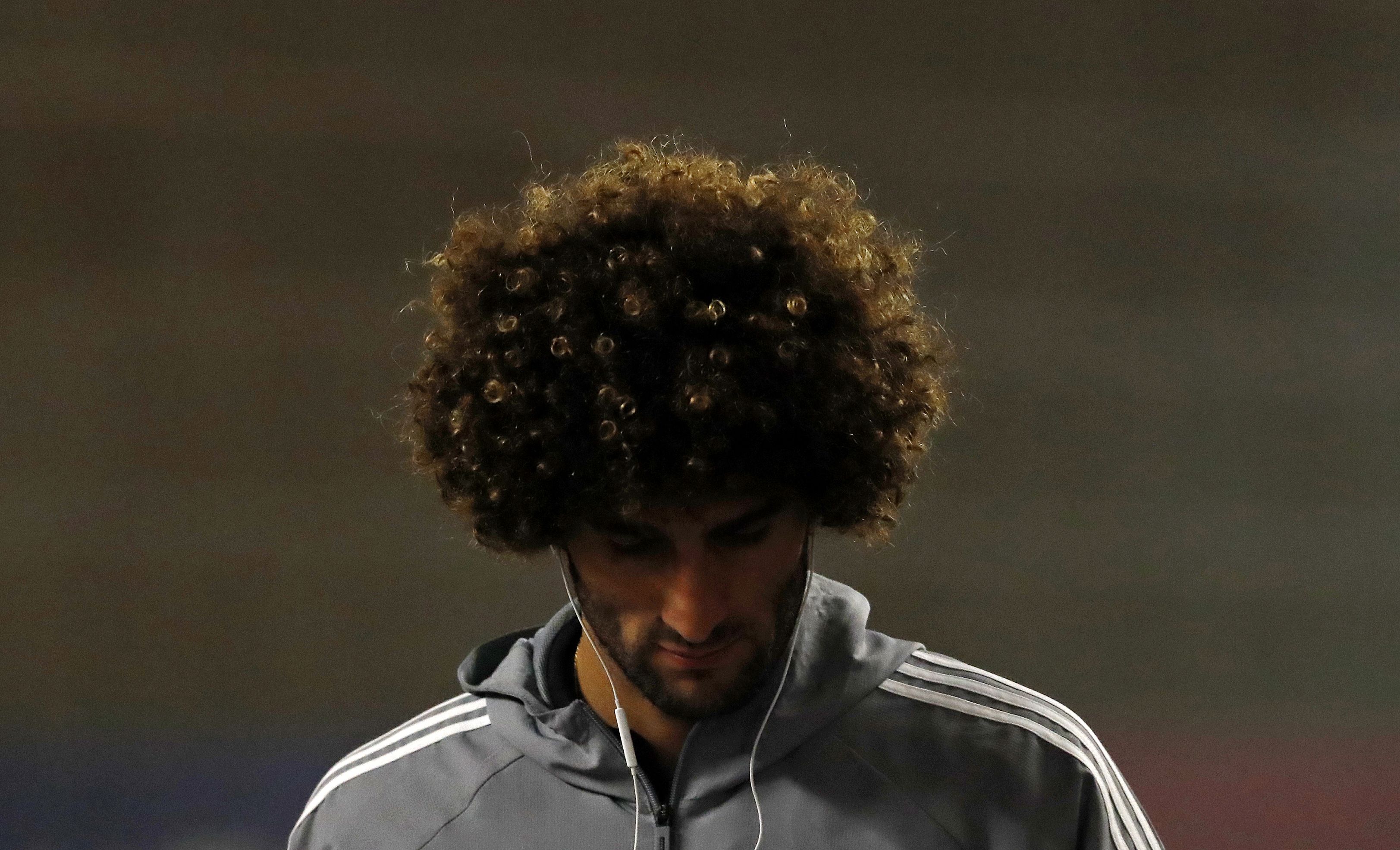 Manchester United midfielder Marouane Fellaini enters the stadium prior to the International Champions Cup soccer match against Manchester City at NRG Stadium on July 20, 2017 in Houston, Texas. / AFP PHOTO / AARON M. SPRECHER        (Photo credit should read AARON M. SPRECHER/AFP/Getty Images)