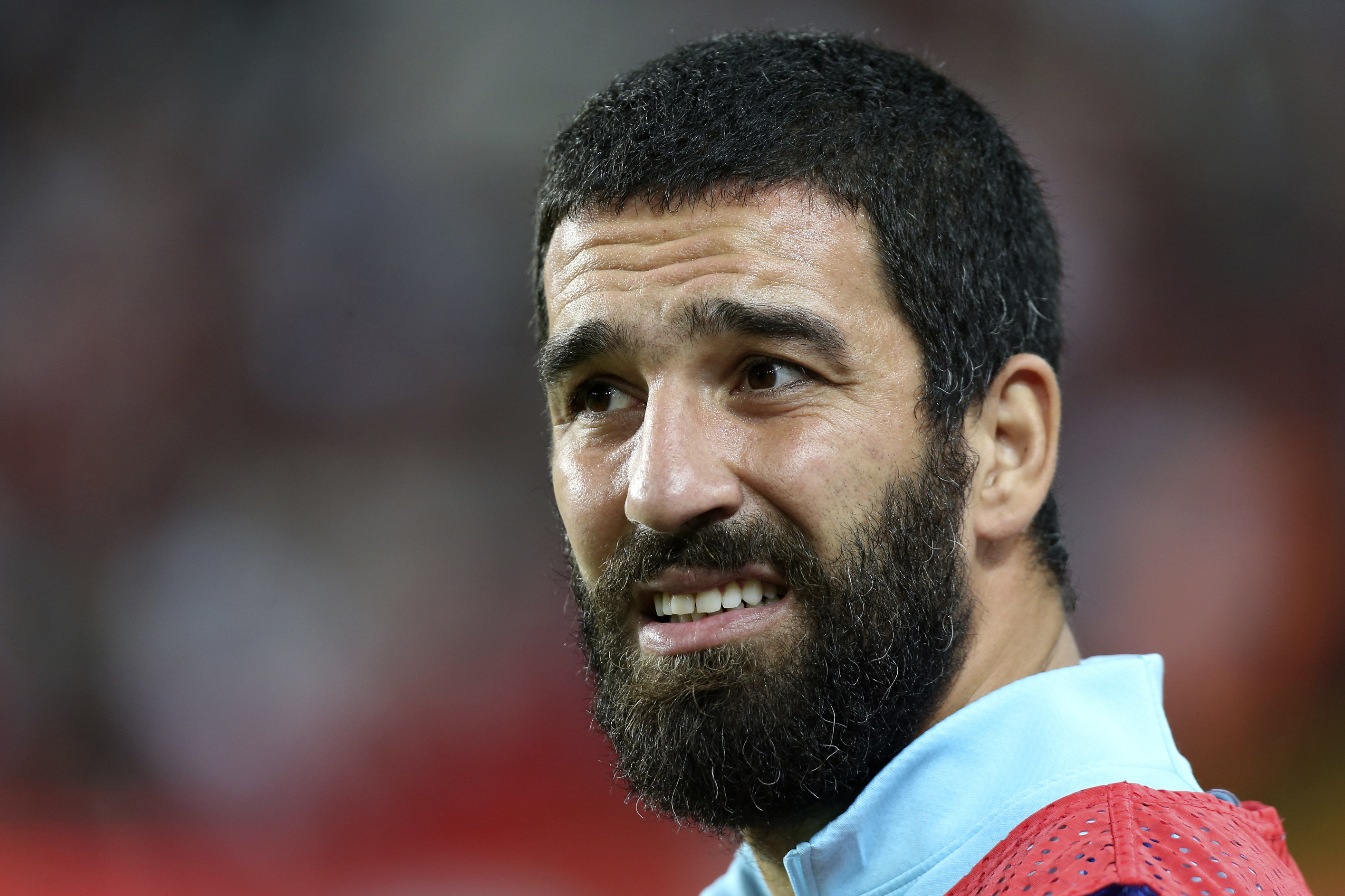 Turkey's Arda Turan looks on before the 2018 World Cup group I qualifying football match between Turkey and Kosovo, in Antalya on November 12, 2016. / AFP / -        (Photo credit should read -/AFP/Getty Images)