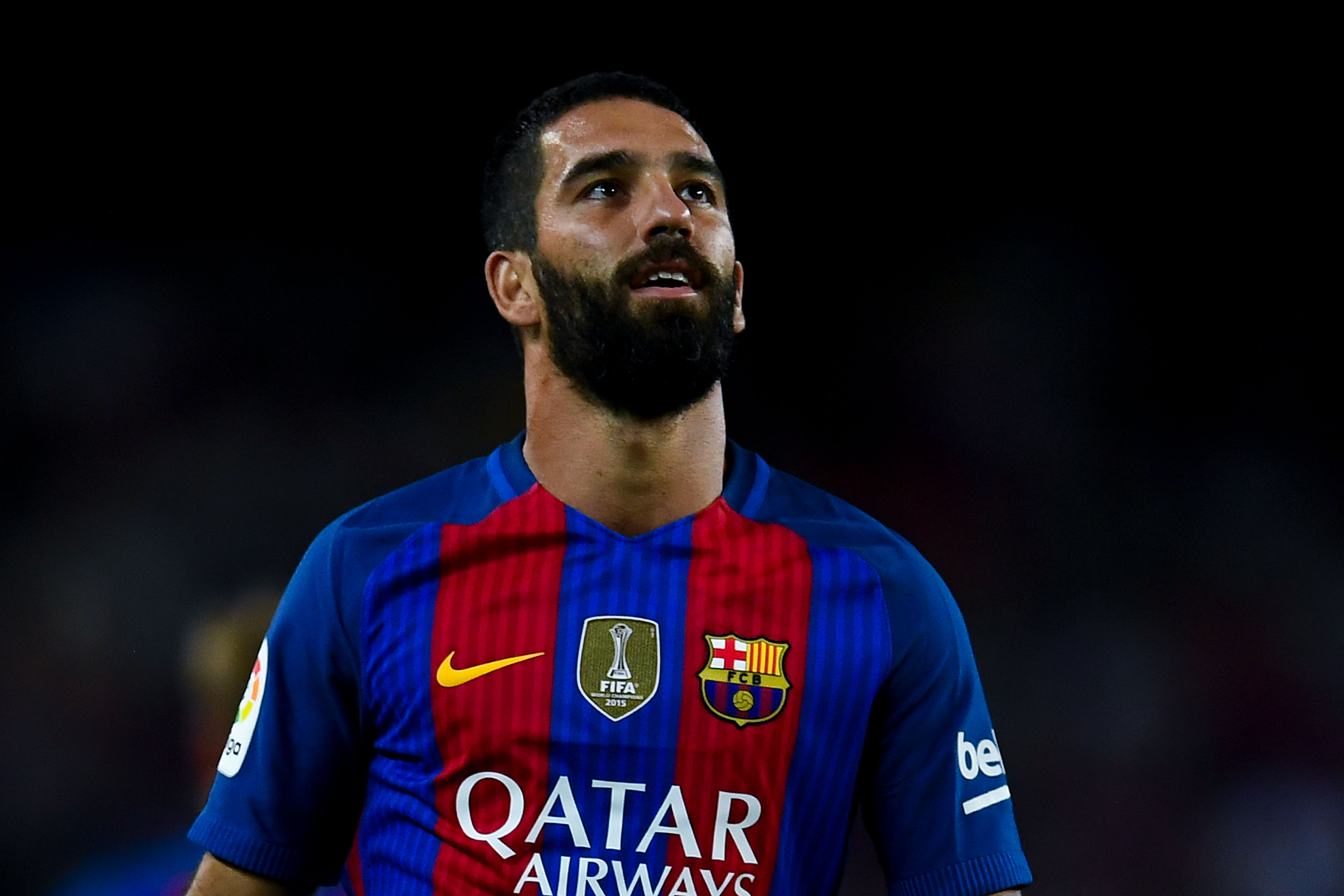 BARCELONA, SPAIN - SEPTEMBER 10:  Ardan Turan of FC Barcelona looks on during the La Liga match between FC Barcelona and Deportivo Alaves at Camp Nou stadium on September 10, 2016 in Barcelona, Spain.  (Photo by David Ramos/Getty Images)