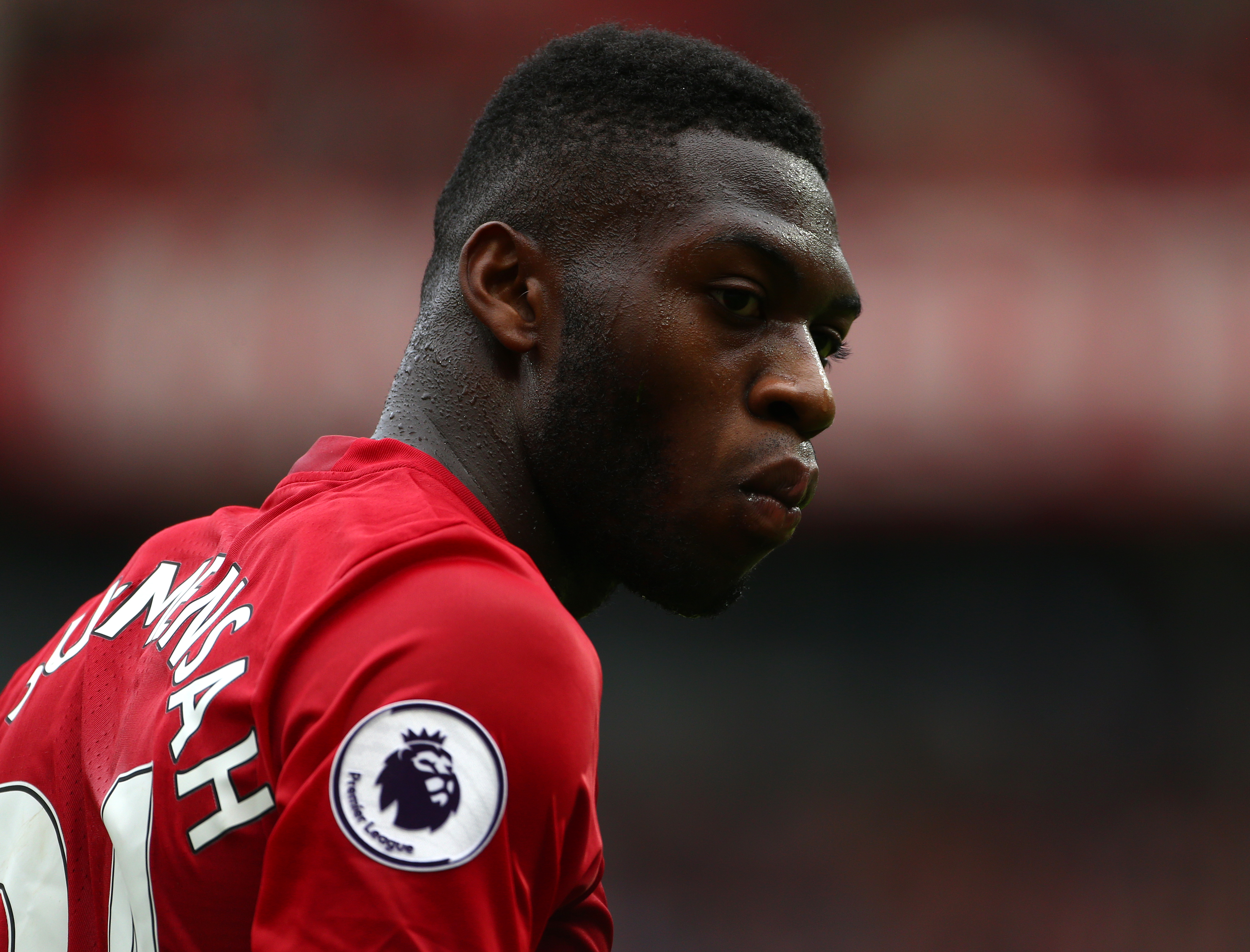 MANCHESTER, ENGLAND - MAY 21: Timothy Fosu-Mensah of Manchester United during the Premier League match between Manchester United and Crystal Palace at Old Trafford on May 21, 2017 in Manchester, England. (Photo by Dave Thompson/Getty Images)