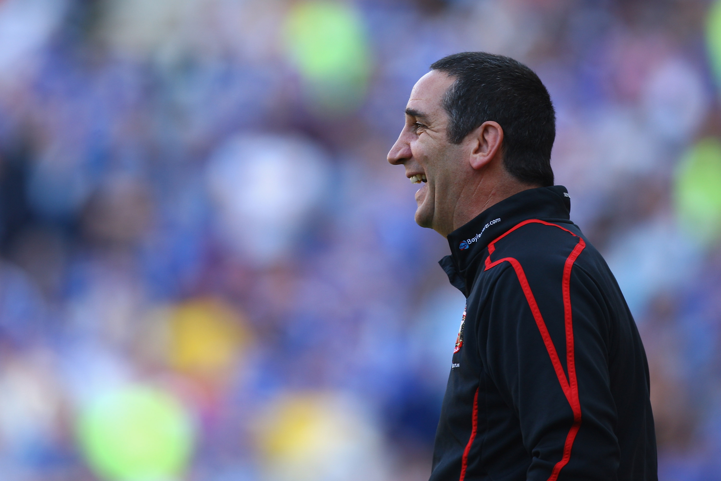 SUNDERLAND, ENGLAND - MAY 24:  Sunderland Manager Ricky Sbragia smiles during the Barclays Premier League match between Sunderland and Chelsea at The Stadium of Light on May 24, 2009 in Sunderland, England.  (Photo by Matthew Lewis/Getty Images)
