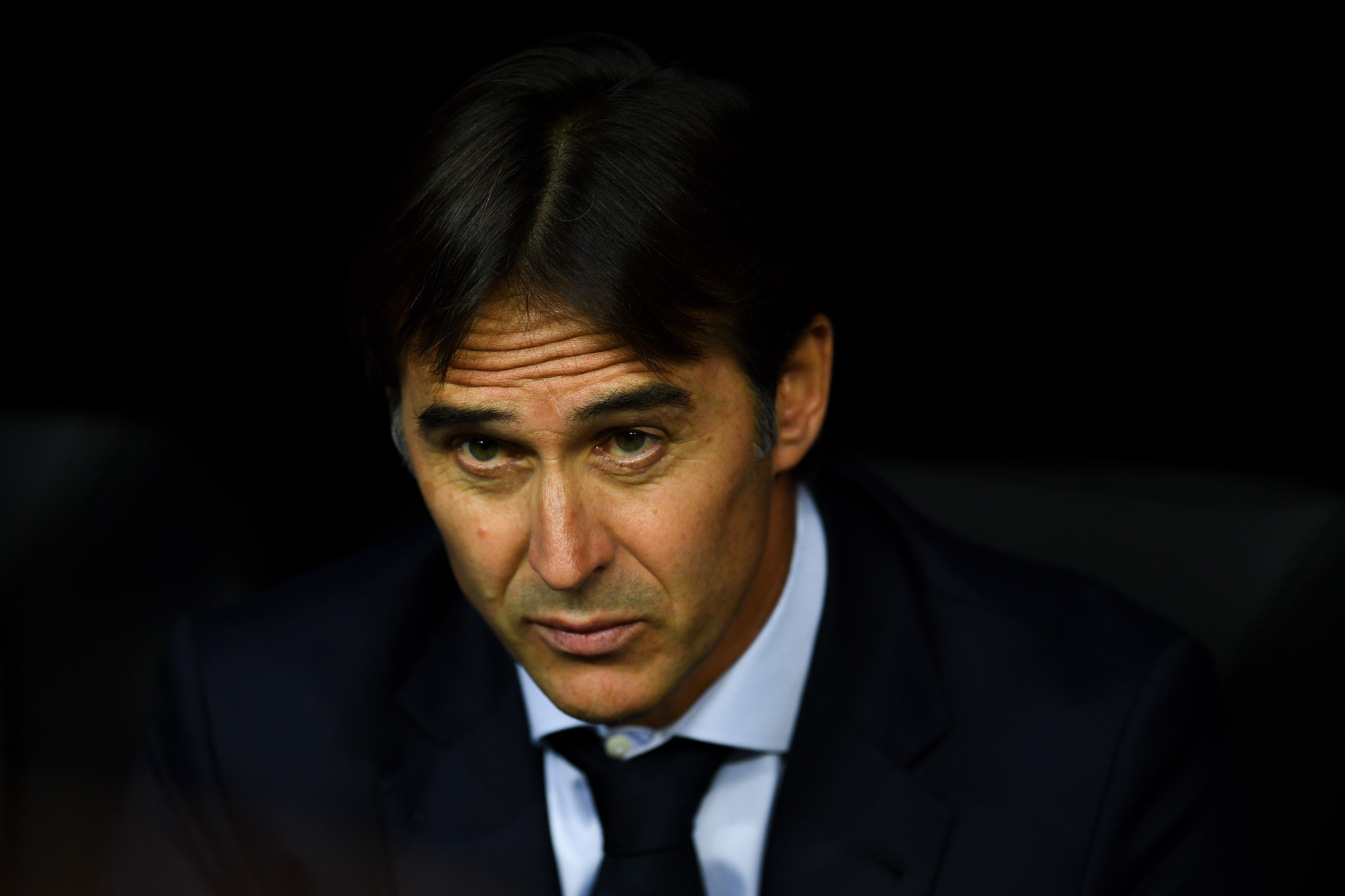 MADRID, SPAIN - SEPTEMBER 02:  Head Coach Julen Lopetegui of Spain looks on during the FIFA 2018 World Cup Qualifier between Spain and Italy at Estadio Santiago Bernabeu on September 2, 2017 in Madrid, Spain.  (Photo by David Ramos/Getty Images)