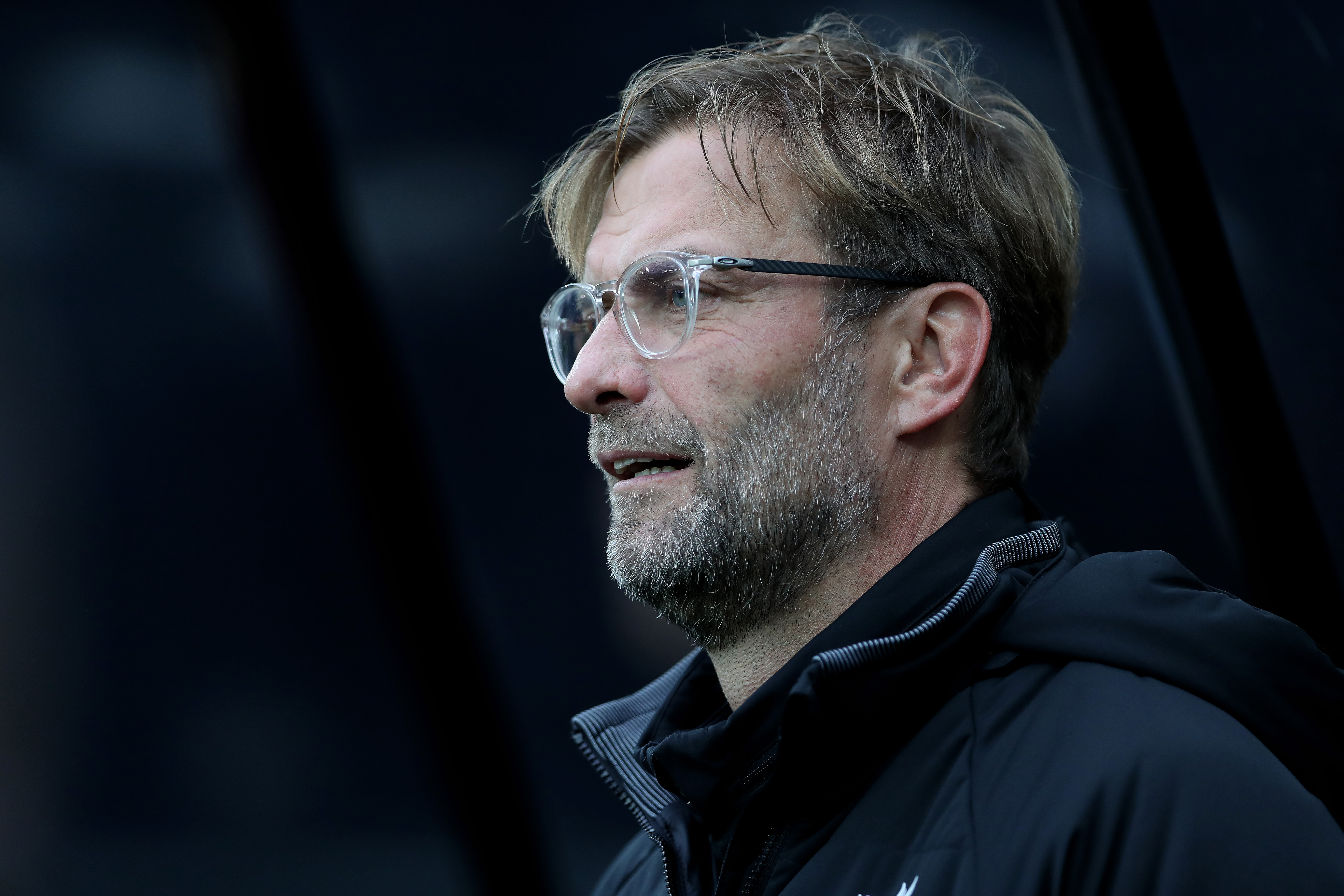NEWCASTLE UPON TYNE, ENGLAND - OCTOBER 01: Liverpool manager Jurgen Klopp looks on during the Premier League match between Newcastle United and Liverpool at St. James Park on October 1, 2017 in Newcastle upon Tyne, England. (Photo by Ian MacNicol/Getty Images)