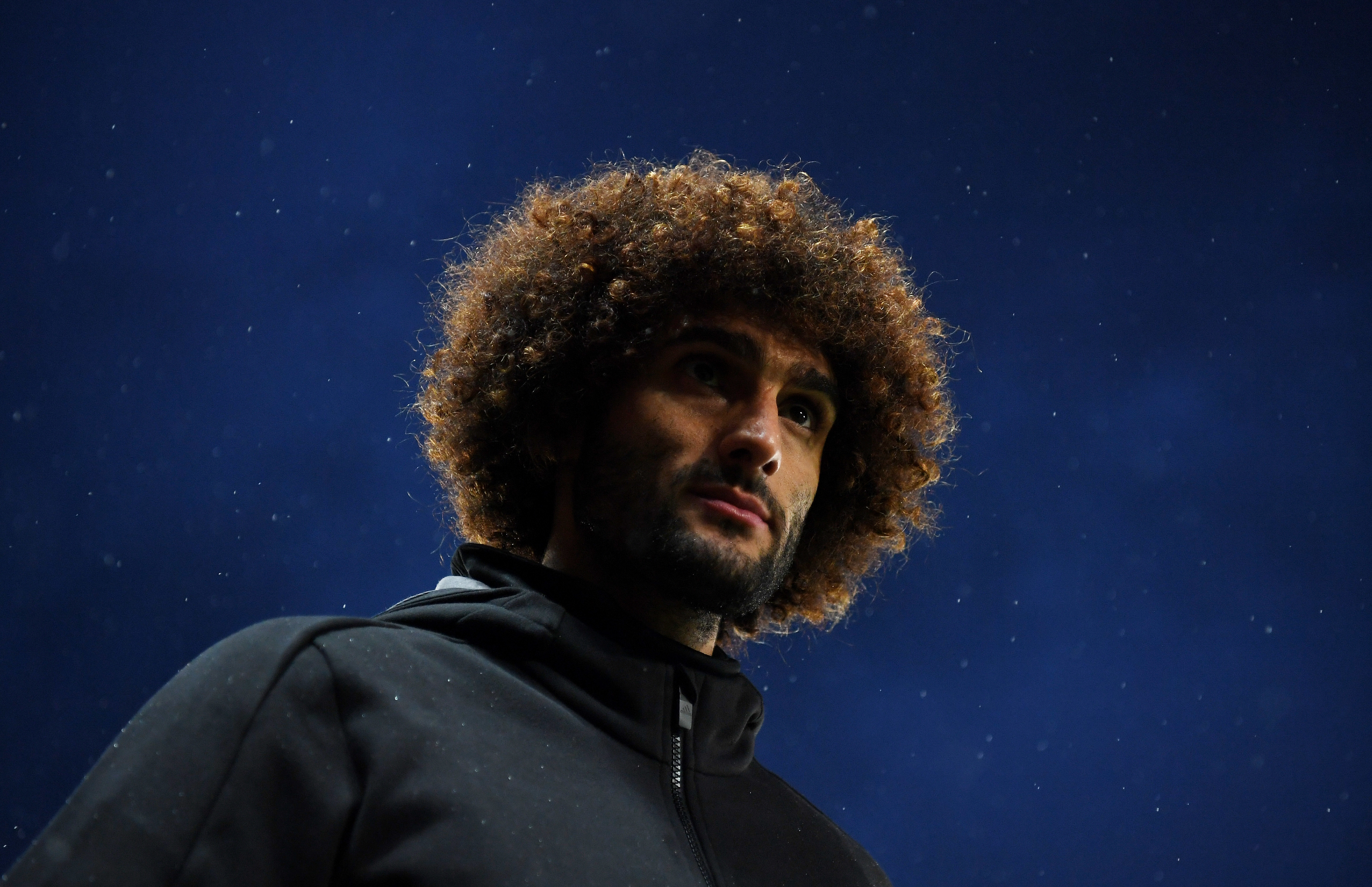 MANCHESTER, ENGLAND - SEPTEMBER 12: Marouane Fellaini of Manchester United looks on prior to the UEFA Champions League Group A match between Manchester United and FC Basel at Old Trafford on September 12, 2017 in Manchester, United Kingdom.  (Photo by Shaun Botterill/Getty Images)