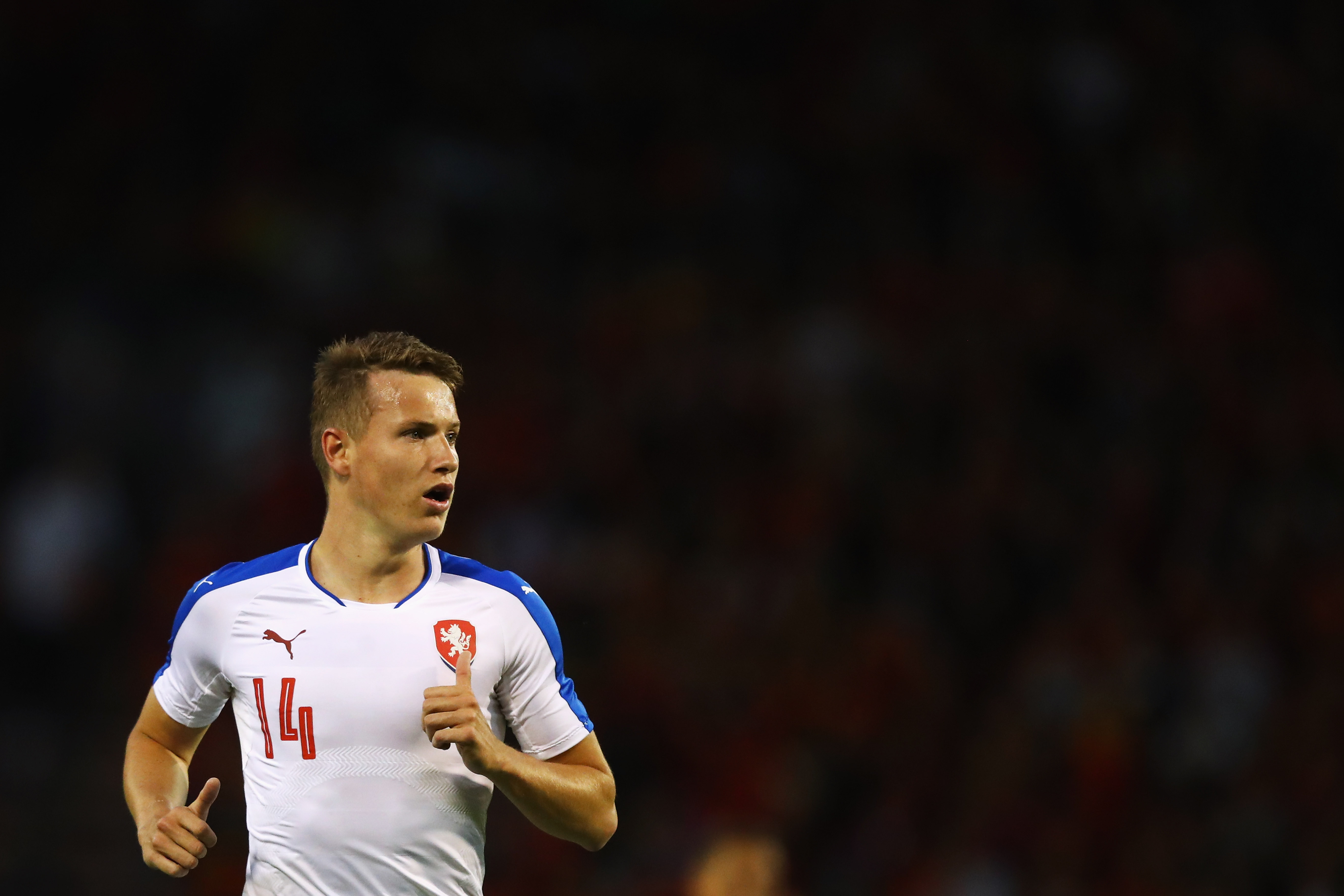 BRUSSELS, BELGIUM - JUNE 05:  Jakub Jankto of the Czech Republic in action during the International Friendly match between Belgium and Czech Republic at Stade Roi Baudouis on June 5, 2017 in Brussels, Belgium.  (Photo by Dean Mouhtaropoulos/Getty Images)