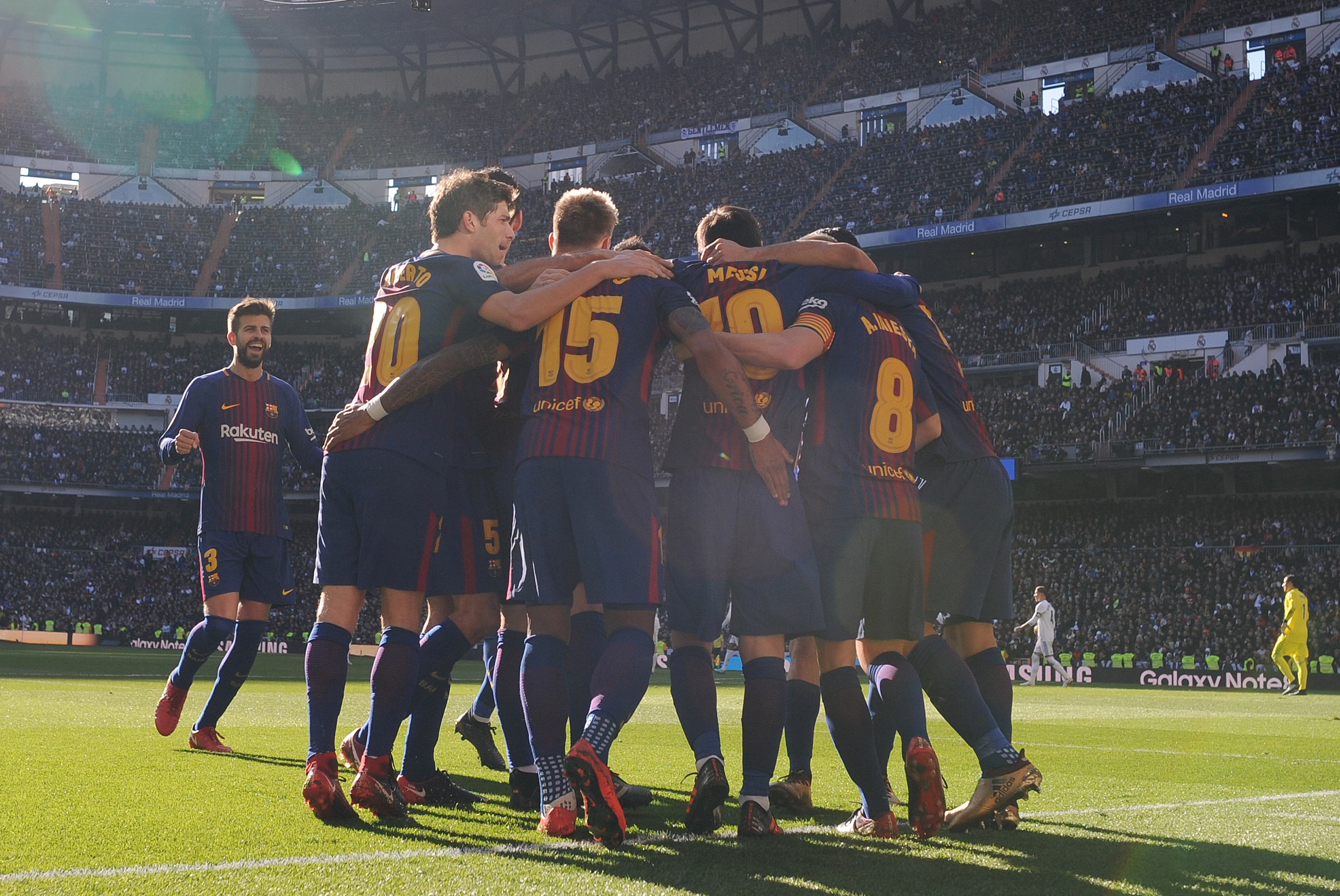 Barcelona cruised to a 3-0 win over Real Madrid at the Bernabeu back in December. (Photo courtesy - Denis Doyle/Getty Images)