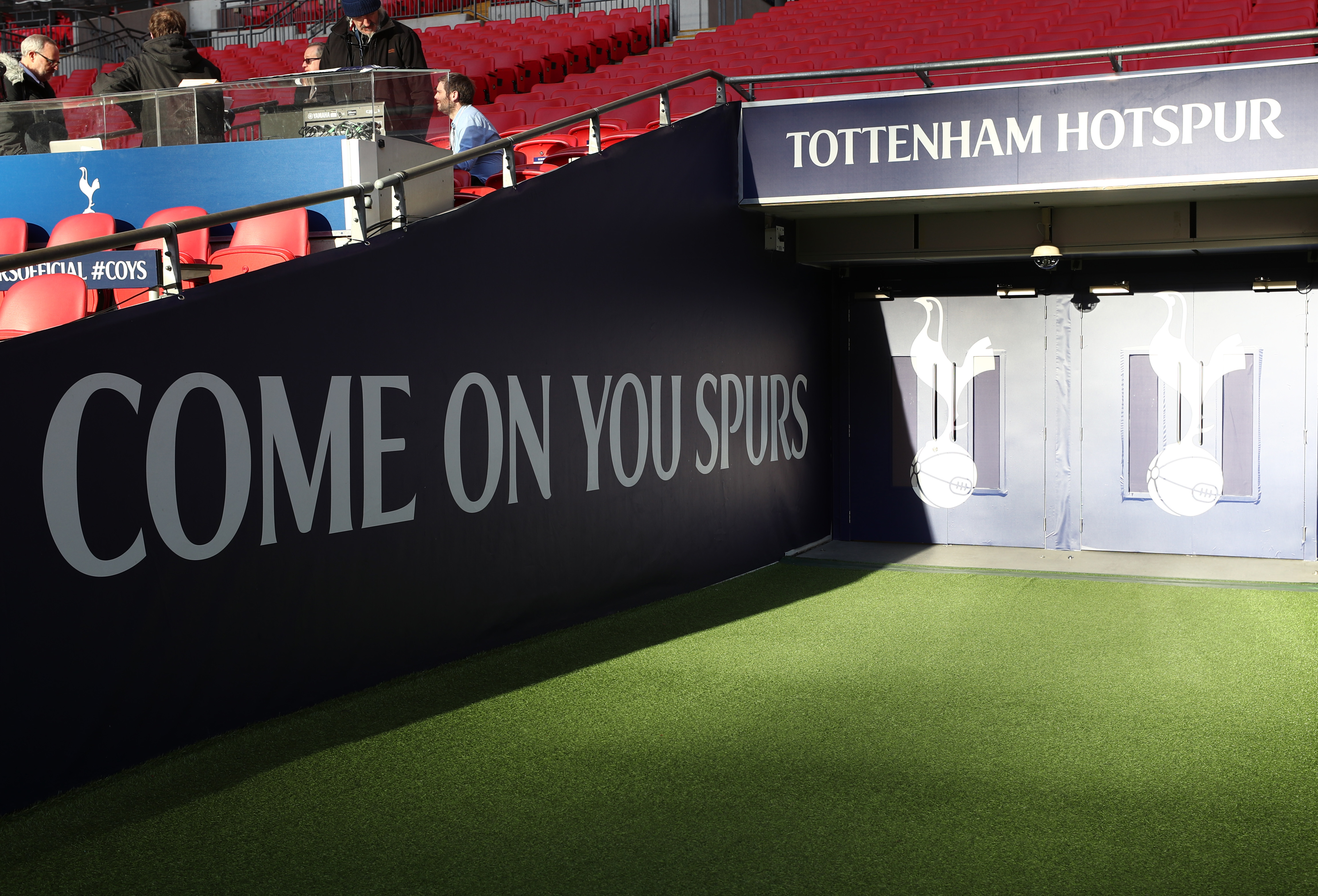 LONDON, ENGLAND - DECEMBER 09: General view outside the tunnel inside the stadium before the Premier League match between Tottenham Hotspur and Stoke City at Wembley Stadium on December 9, 2017 in London, England. (Photo by Catherine Ivill/Getty Images)