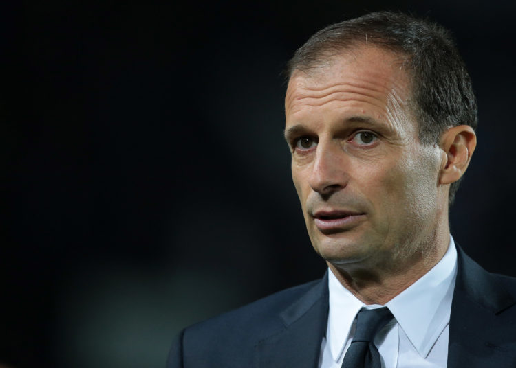 BERGAMO, ITALY - OCTOBER 01:  Juventus FC coach Massimiliano Allegri looks on before the Serie A match between Atalanta BC and Juventus at Stadio Atleti Azzurri d'Italia on October 1, 2017 in Bergamo, Italy.  (Photo by Emilio Andreoli/Getty Images)