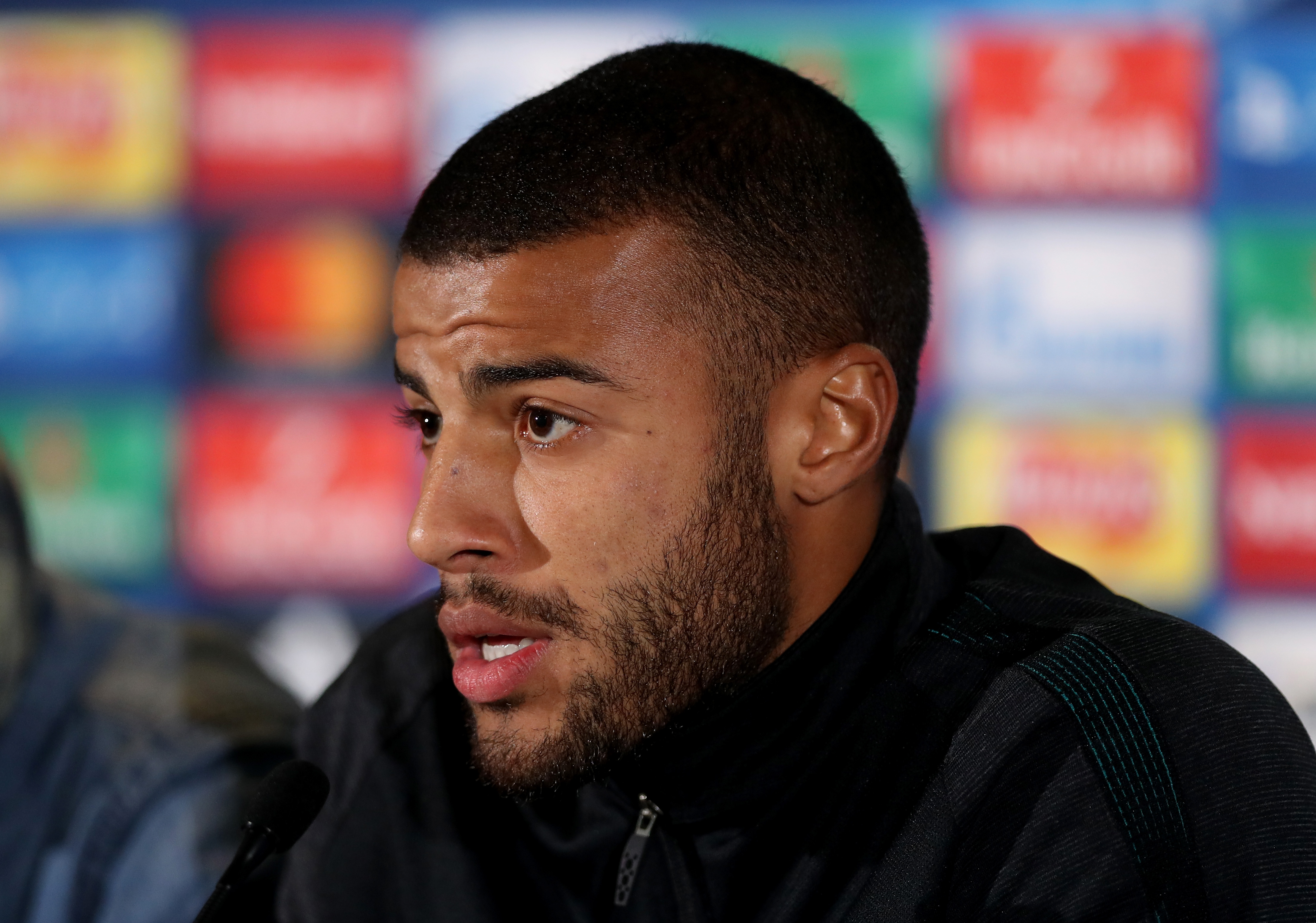 GLASGOW, SCOTLAND - NOVEMBER 22:  Rafinha of Barcelona speaks to the media during the FC Barcelona press conference at Celtic Park Stadium on November 22, 2016 in Glasgow, Scotland.  (Photo by Ian MacNicol/Getty Images)