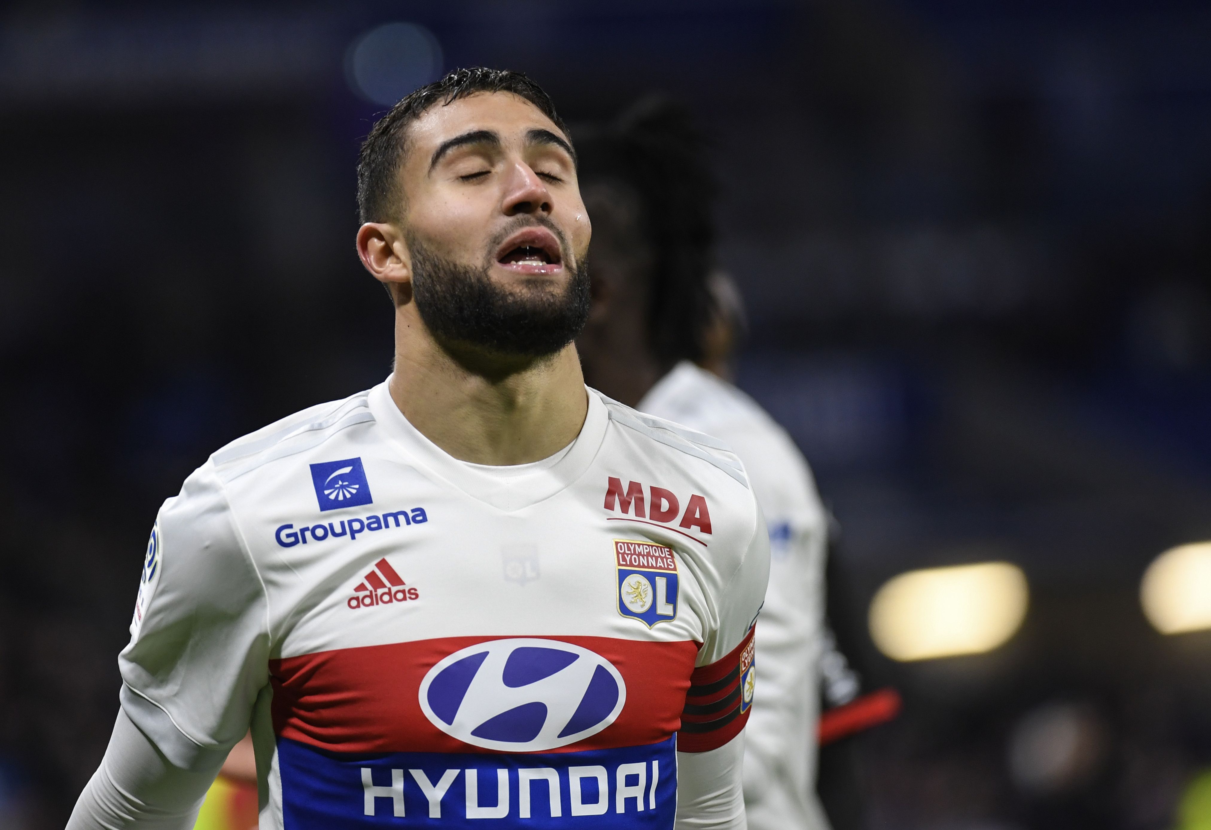 Lyon's French midfielder Nabil Fekir reacts after missing a goal opportunity  during the French L1 football match between Lyon (OL) and Rennes (SRFC) on February 11, 2018, at the Groupama Stadium in Decines-Charpieu near Lyon, central-eastern France.  / AFP PHOTO / PHILIPPE DESMAZES        (Photo credit should read PHILIPPE DESMAZES/AFP/Getty Images)