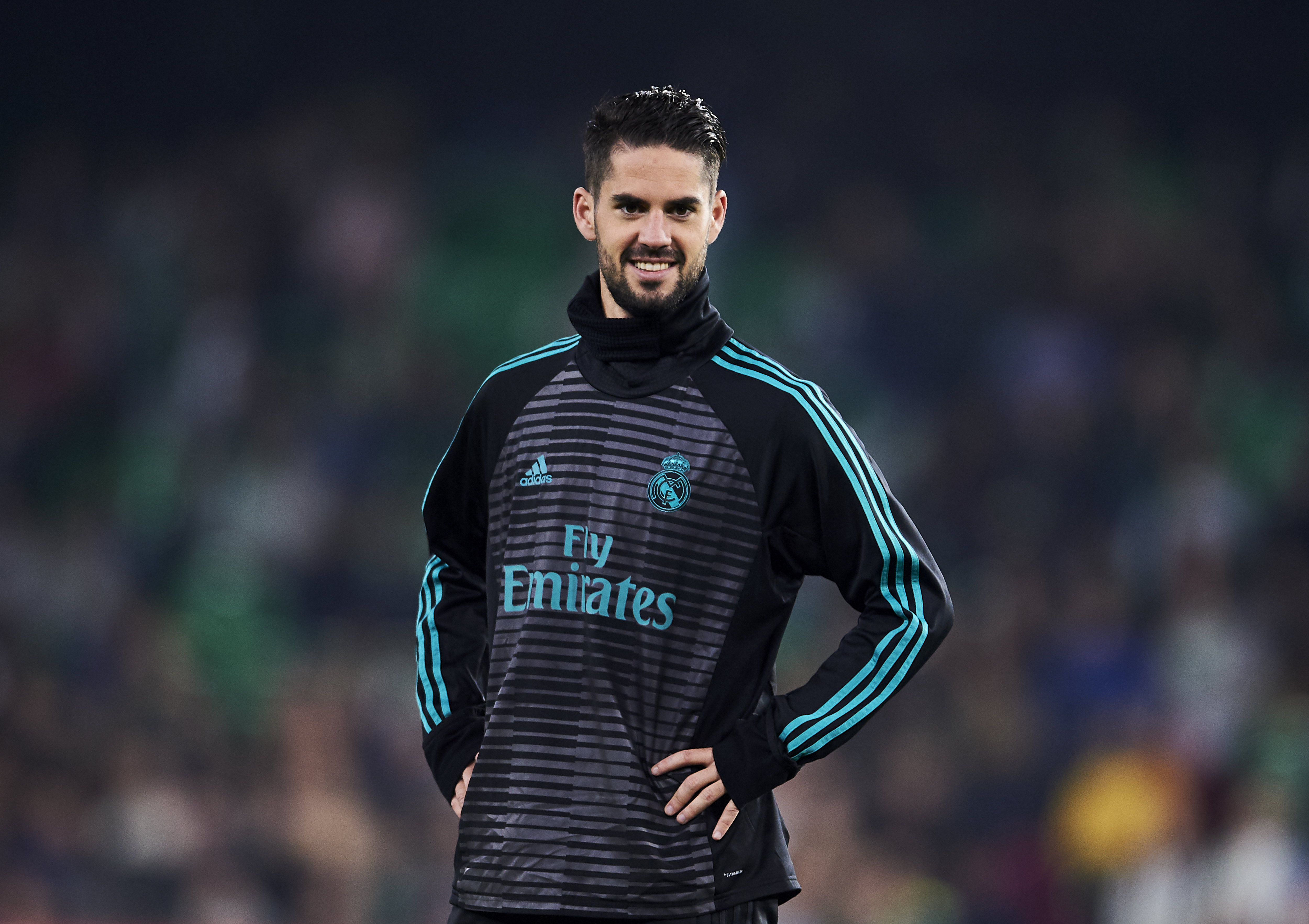 SEVILLE, SPAIN - FEBRUARY 18: Isco Alarcon of Real Madrid looks on during a Real Madrid training session prior to the La Liga match between Real Betis and Real Madrid at Benito Villamrin stadium on February 18, 2018 in Seville, Spain.  (Photo by Aitor Alcalde/Getty Images)