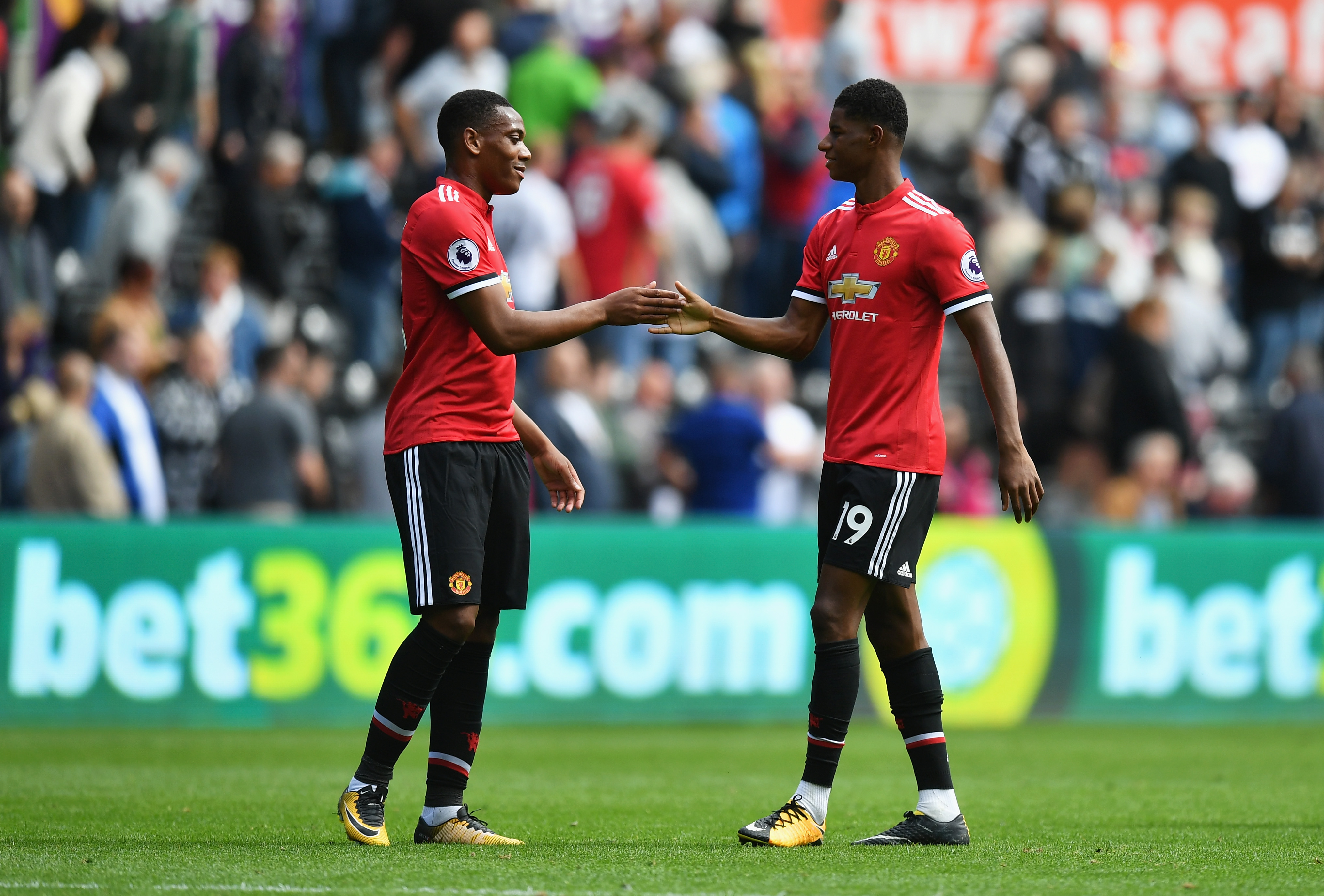 Both Rashford and Martial seem to have fallen out of favour with Mourinho (Picture Courtesy - AFP/Getty Images)