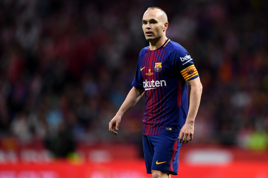 MADRID, SPAIN - APRIL 21: Barcelona's Andrea Iniesta during the Spanish Copa del Rey match between Barcelona and Sevilla at Wanda Metropolitano on April 21, 2018 in Barcelona, . (Photo by David Ramos/Getty Images)