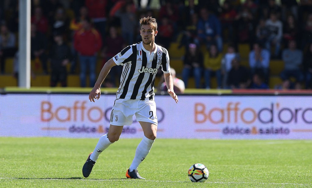 BENEVENTO, ITALY - APRIL 07: Daniele Rugani of Juventus in action during the serie A match between Benevento Calcio and Juventus at Stadio Ciro Vigorito on April 7, 2018 in Benevento, Italy. (Photo by Francesco Pecoraro/Getty Images)