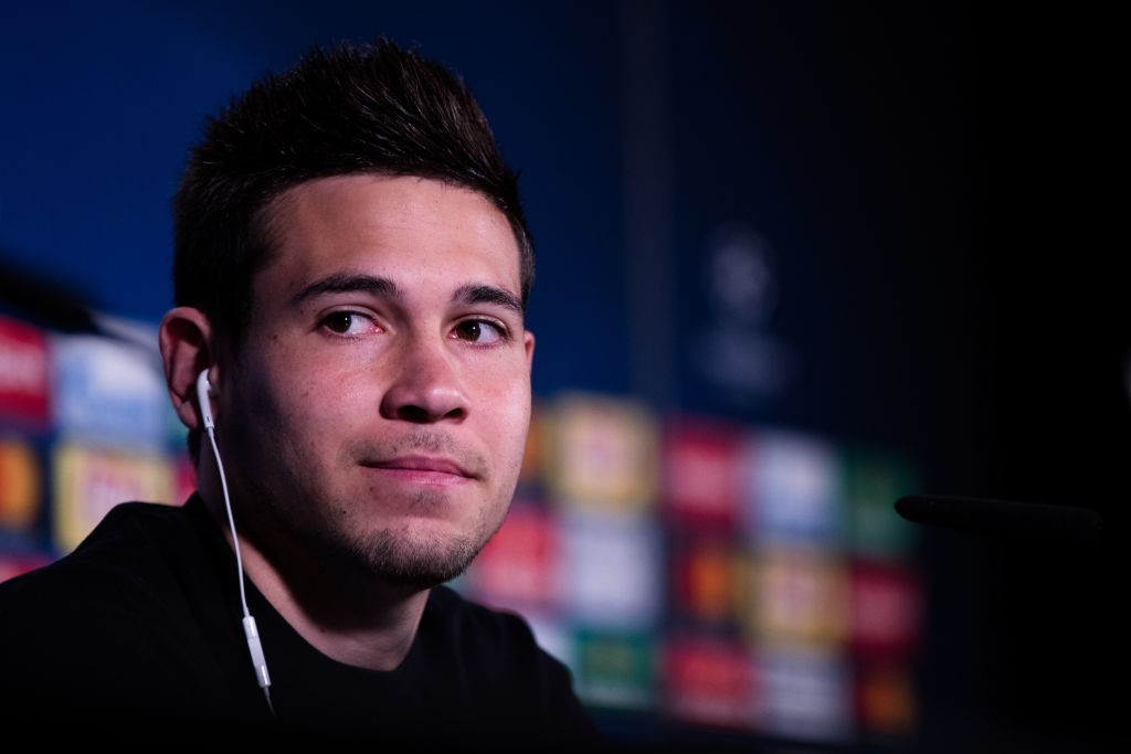 DORTMUND, GERMANY - APRIL 10: Raphael Guerreiro of Dortmund looks on during a press conference prior the UEFA Champions League Quarter Final First Leg match between Borussia Dortmund and AS Monaco at Signal Iduna Park on April 10, 2017 in Dortmund, Germany. (Photo by Maja Hitij/Bongarts/Getty Images)