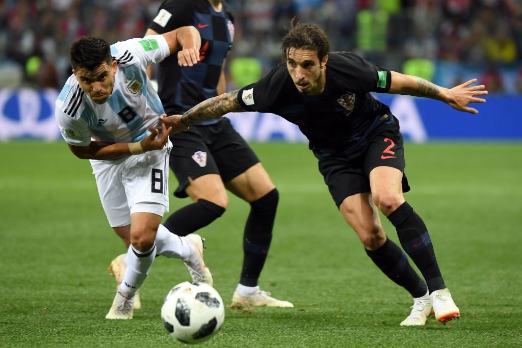 Sime Vrsaljko had a terrific game at right-back for Croatia as his team defeated Argentina in World Cup clash. (Photo courtesy: AFP/Getty)