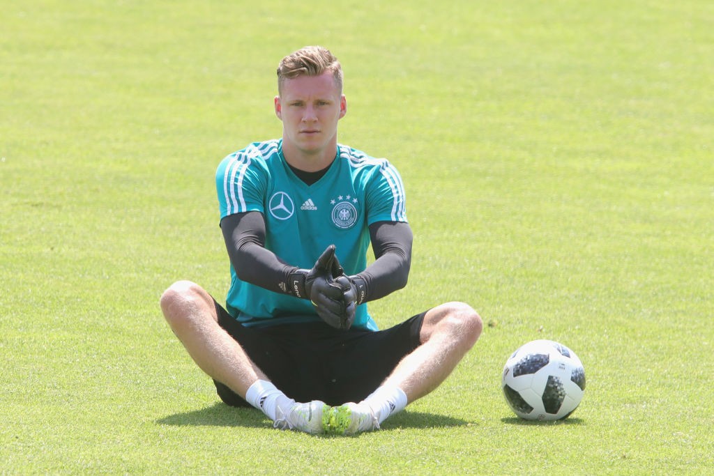 EPPAN, ITALY - JUNE 01: Bernd Leno looks on during a training session of the German national team at Sportanlage Rungg on day ten of the Southern Tyrol Training Camp on June 1, 2018 in Eppan, Italy. (Photo by Alexander Hassenstein/Bongarts/Getty Images)