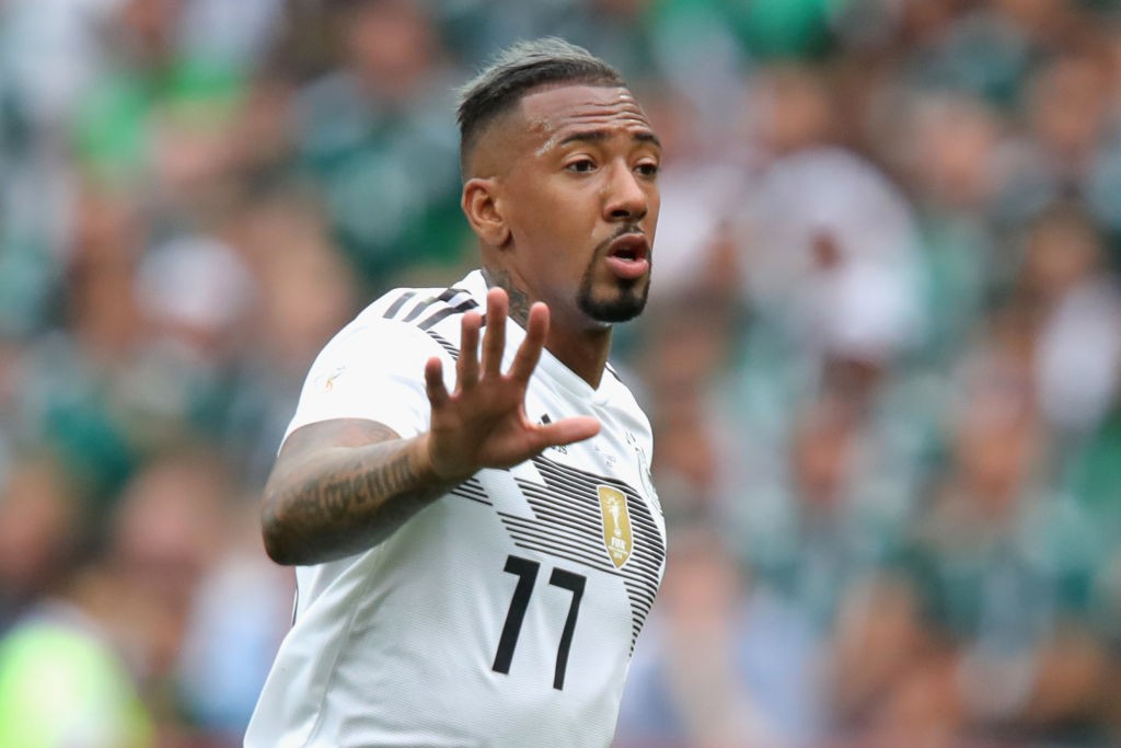 MOSCOW, RUSSIA - JUNE 17: Jerome Boateng of Germany reacts during the 2018 FIFA World Cup Russia group F match between Germany and Mexico at Luzhniki Stadium on June 17, 2018 in Moscow, Russia. (Photo by Alexander Hassenstein/Getty Images)