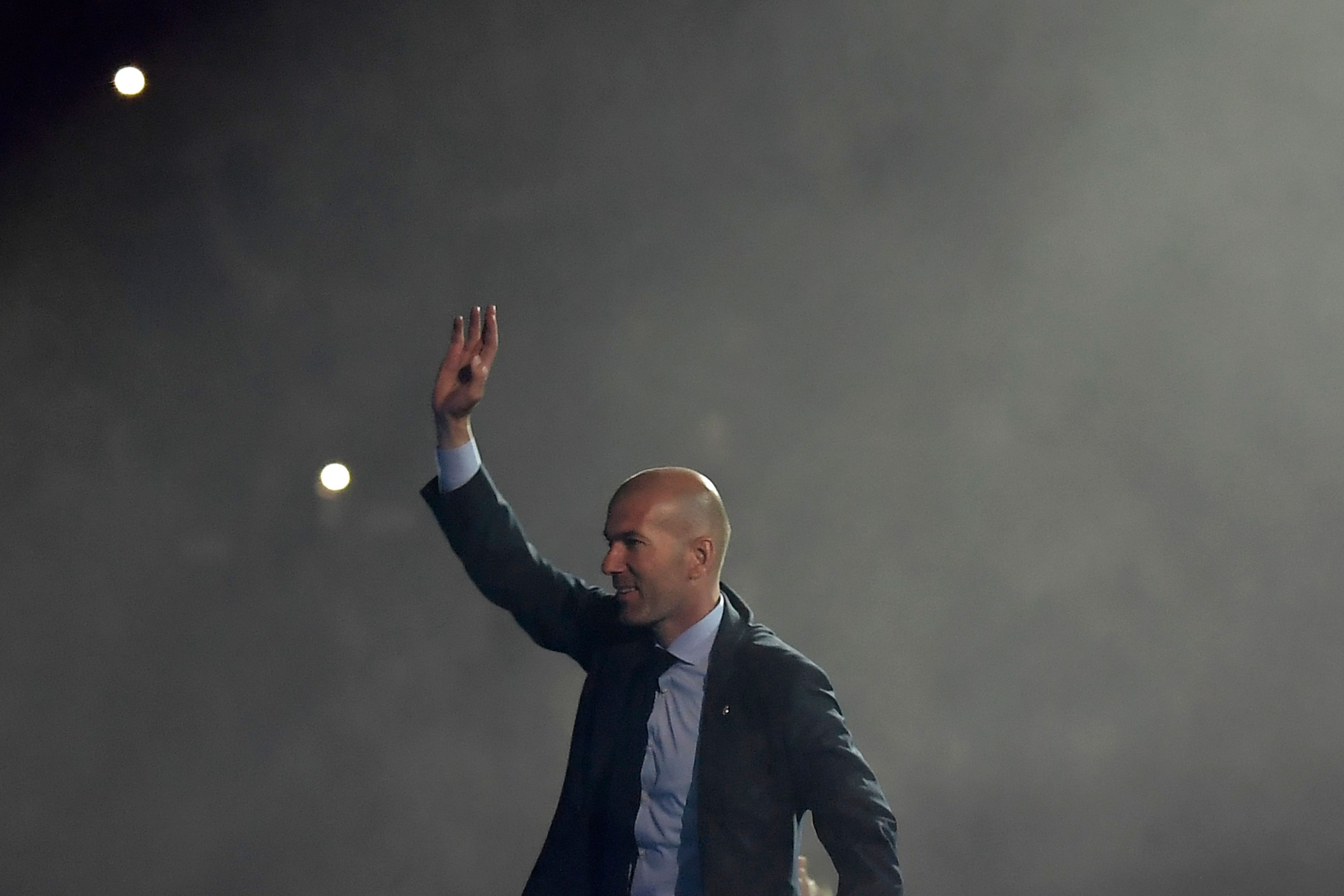 Zinedine Zidane returned to the helm at Real Madrid less than one year after bidding goodbye to the club. (Photo by Oscar del Pozo/AFP/Getty Images)