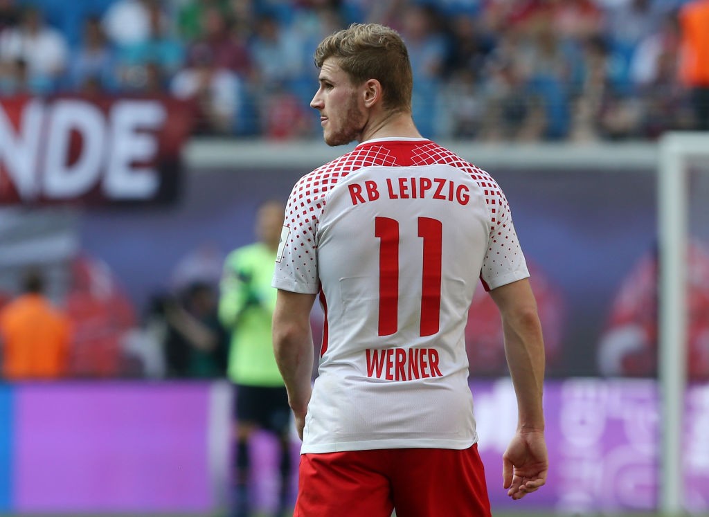 LEIPZIG, GERMANY - APRIL 21: Timo Werner of Leipzig looks on after the Bundesliga match between RB Leipzig and TSG 1899 Hoffenheim at Red Bull Arena on April 21, 2018 in Leipzig, Germany. (Photo by Matthias Kern/Bongarts/Getty Images)