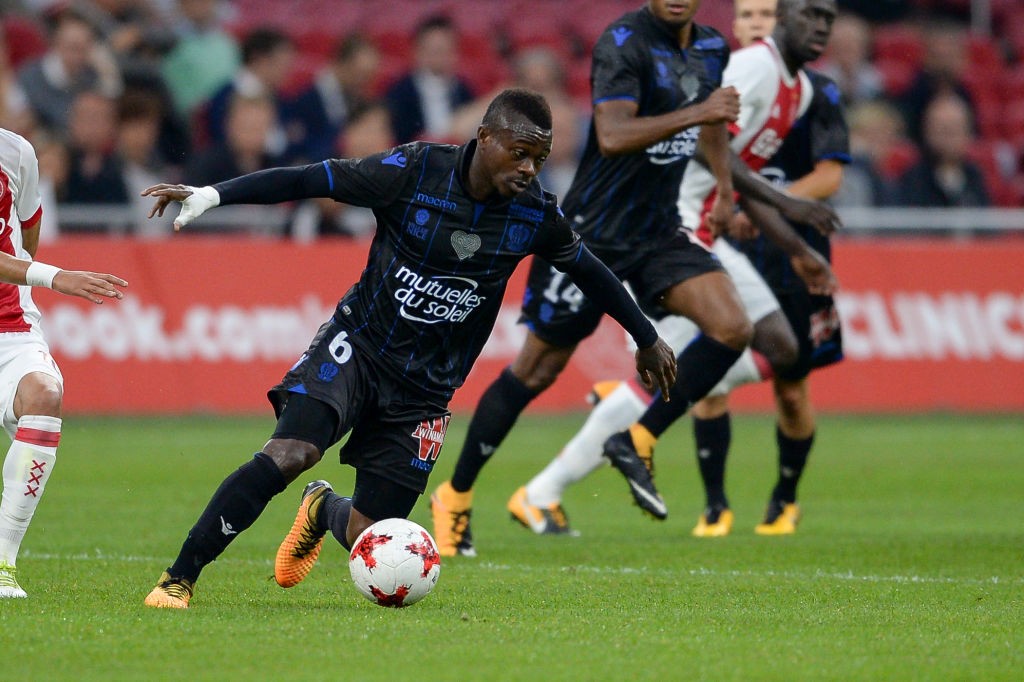 AMSTERDAM, NETHERLANDS - AUGUST 2: Jean Seri from OSC Nice during the UEFA Champions League Qualifying Third Round: Second Leg match between AJAX Amsterdam and OSC Nice at Amsterdam Arena, on August 2, 2017 in Amsterdam, Netherlands. (Photo by Andy Astfalck/Getty Images)