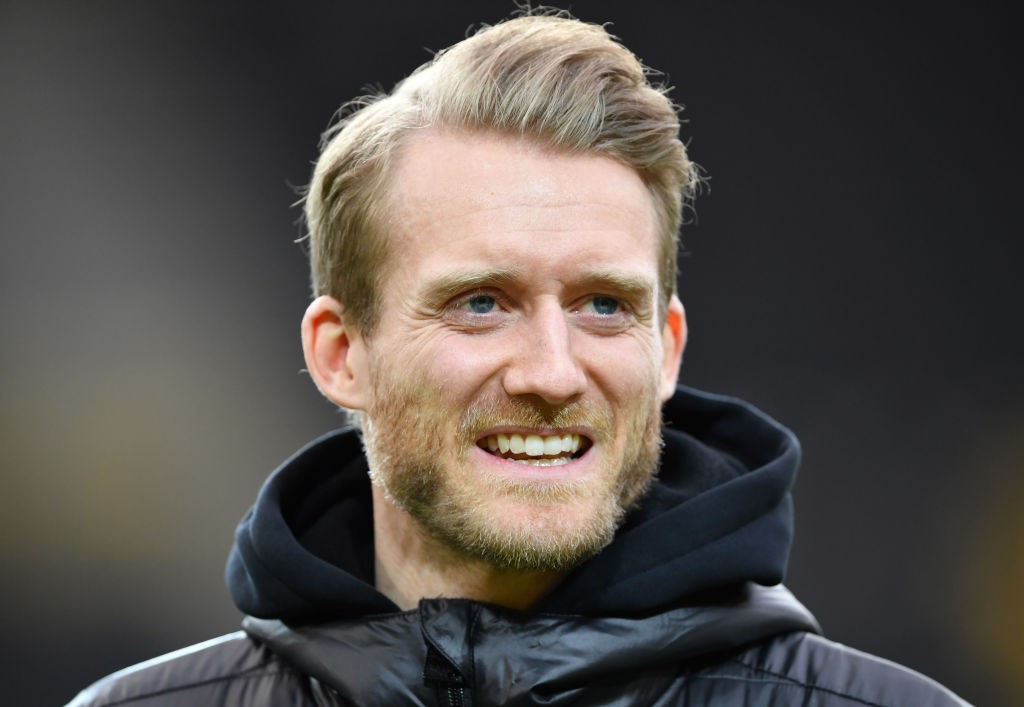 DORTMUND, GERMANY - MARCH 08: Andre Schuerrle of Borussia Dortmund looks on prior to UEFA Europa League Round of 16 match between Borussia Dortmund and FC Red Bull Salzburg at the Signal Iduna Park on March 8, 2018 in Dortmund, Germany. (Photo by Stuart Franklin/Bongarts/Getty Images)