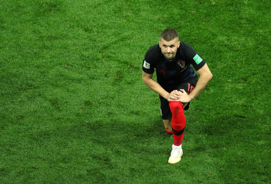 MOSCOW, RUSSIA - JULY 11: Ante Rebic of Croatia looks on during the 2018 FIFA World Cup Russia Semi Final match between England and Croatia at Luzhniki Stadium on July 11, 2018 in Moscow, Russia. (Photo by Alexander Hassenstein/Getty Images)