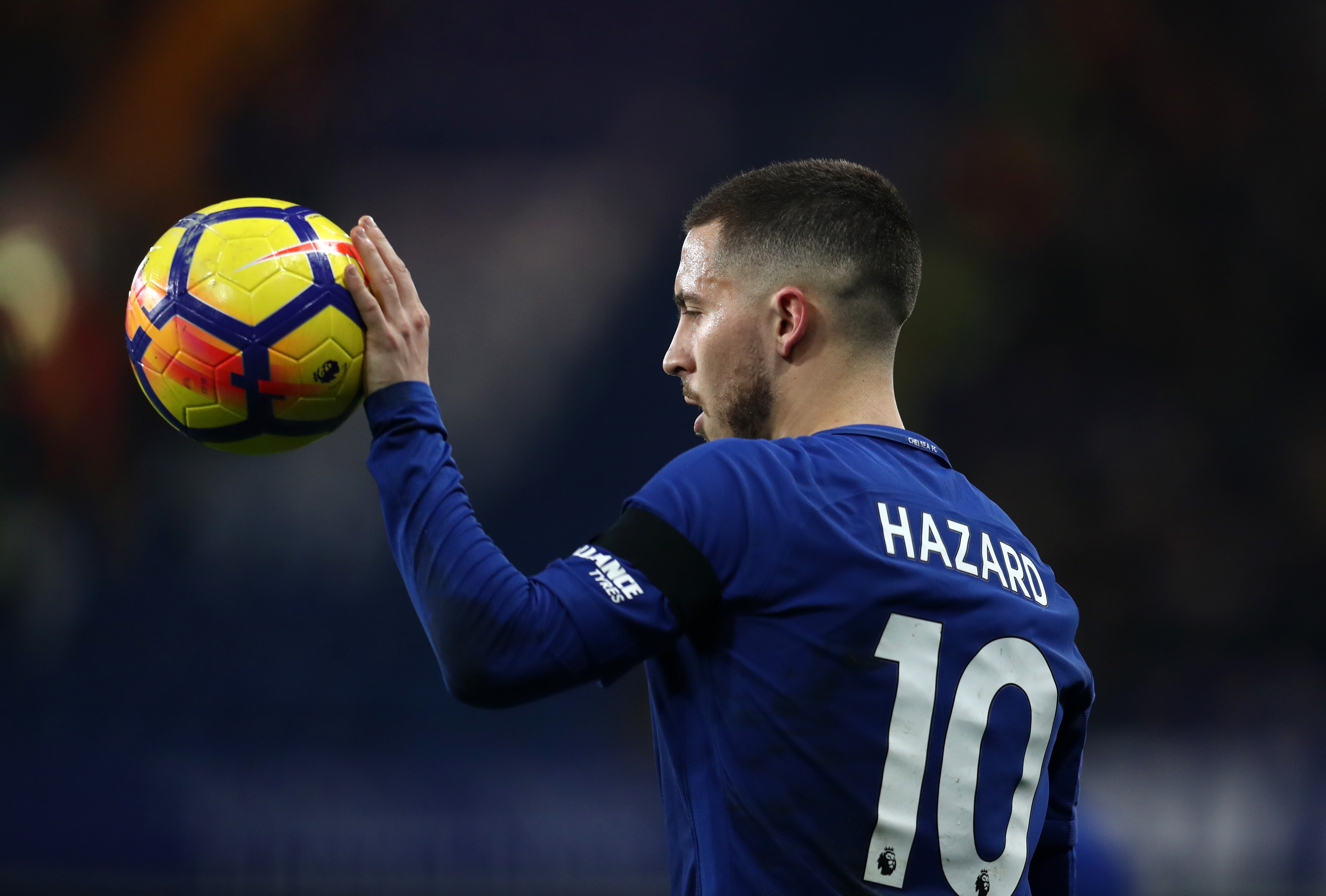 LONDON, ENGLAND - MARCH 10: Eden Hazard of Chelsea during the Premier League match between Chelsea and Crystal Palace at Stamford Bridge on March 10, 2018 in London, England. (Photo by Catherine Ivill/Getty Images)