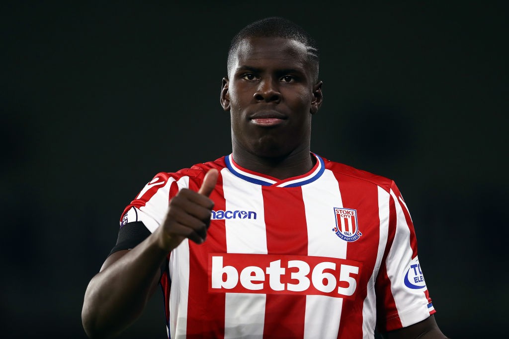 BRIGHTON, ENGLAND - NOVEMBER 20: Kurt Zouma of Stoke City looks on during the Premier League match between Brighton and Hove Albion and Stoke City at Amex Stadium on November 20, 2017 in Brighton, England. (Photo by Bryn Lennon/Getty Images)