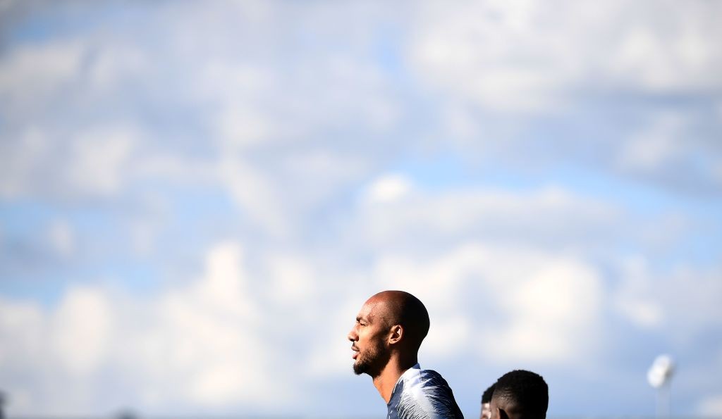 France's midfielder Steven N'zonzi runs during a training session at the Glebovets stadium in Istra, some 70 km west of Moscow on July 2 , 2018, during the Russia 2018 World Cup football tournament. (Photo by FRANCK FIFE / AFP) (Photo credit should read FRANCK FIFE/AFP/Getty Images)