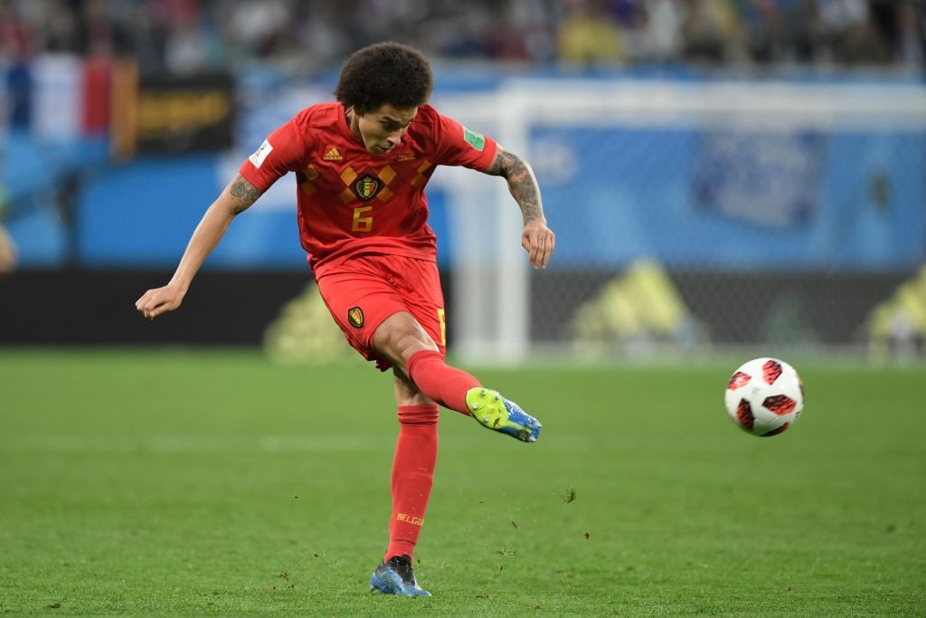 Axel Witsel will serve one-match suspension when Belgium take on Denmark. (Photo by Gabriel Bouys/AFP/Getty Images)