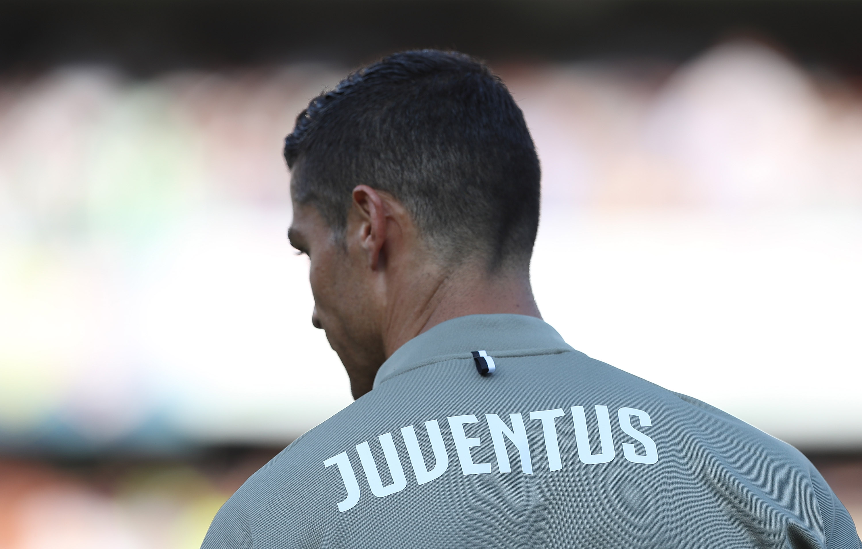 VERONA, ITALY - AUGUST 18:  Cristiano Ronaldo of Juventus FC looks on before the Serie A match between Chievo Verona and Juventus at Stadio Marc'Antonio Bentegodi on August 18, 2018 in Verona, Italy.  (Photo by Marco Luzzani/Getty Images)