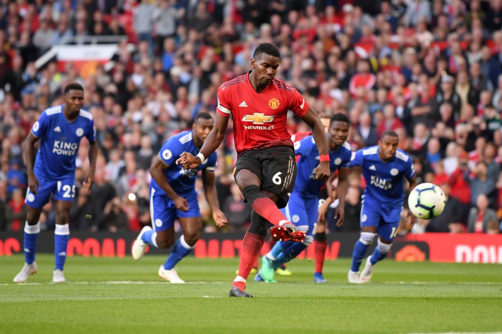 Captain Pogba leading from the front. (Photo by Laurence Griffiths/Getty Images)