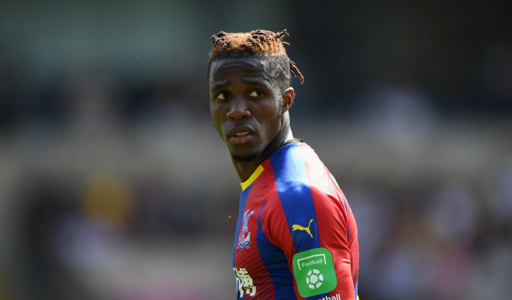OXFORD, ENGLAND - JULY 21: Crystal Palace striker Wilfried Zaha in action during a Pre-Season Friendly match between Oxford United and Crystal Palce at Kassam Stadium on July 21, 2018 in Oxford, England. (Photo by Stu Forster/Getty Images)