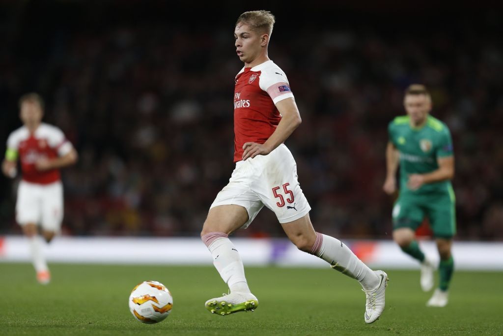 The future of Arsenal? Emile Smith Rowe is set to make his first start for the senior side against Brentford. (Photo courtesy: AFP/Getty)
