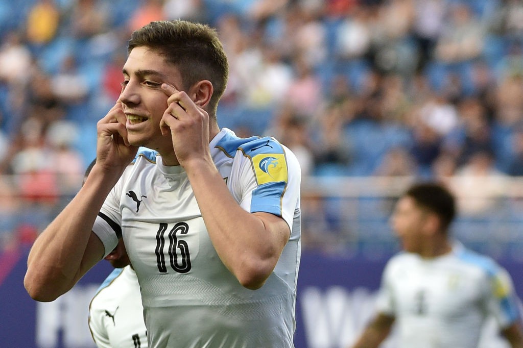 Federico Valverde is out with an injury for Uruguay (Photo by KIM DOO-HO/AFP/Getty Images)