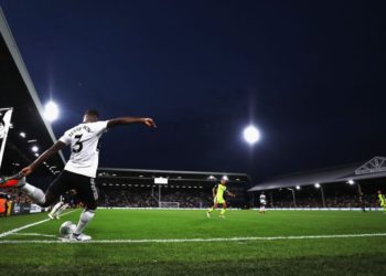 LONDON, ENGLAND - AUGUST 28: Ryan Sessegnon takes a corner during the Carabao Cup Second Round match between Fulham and Exeter City at Craven Cottage on August 28, 2018 in London, England. (Photo by Naomi Baker/Getty Images)