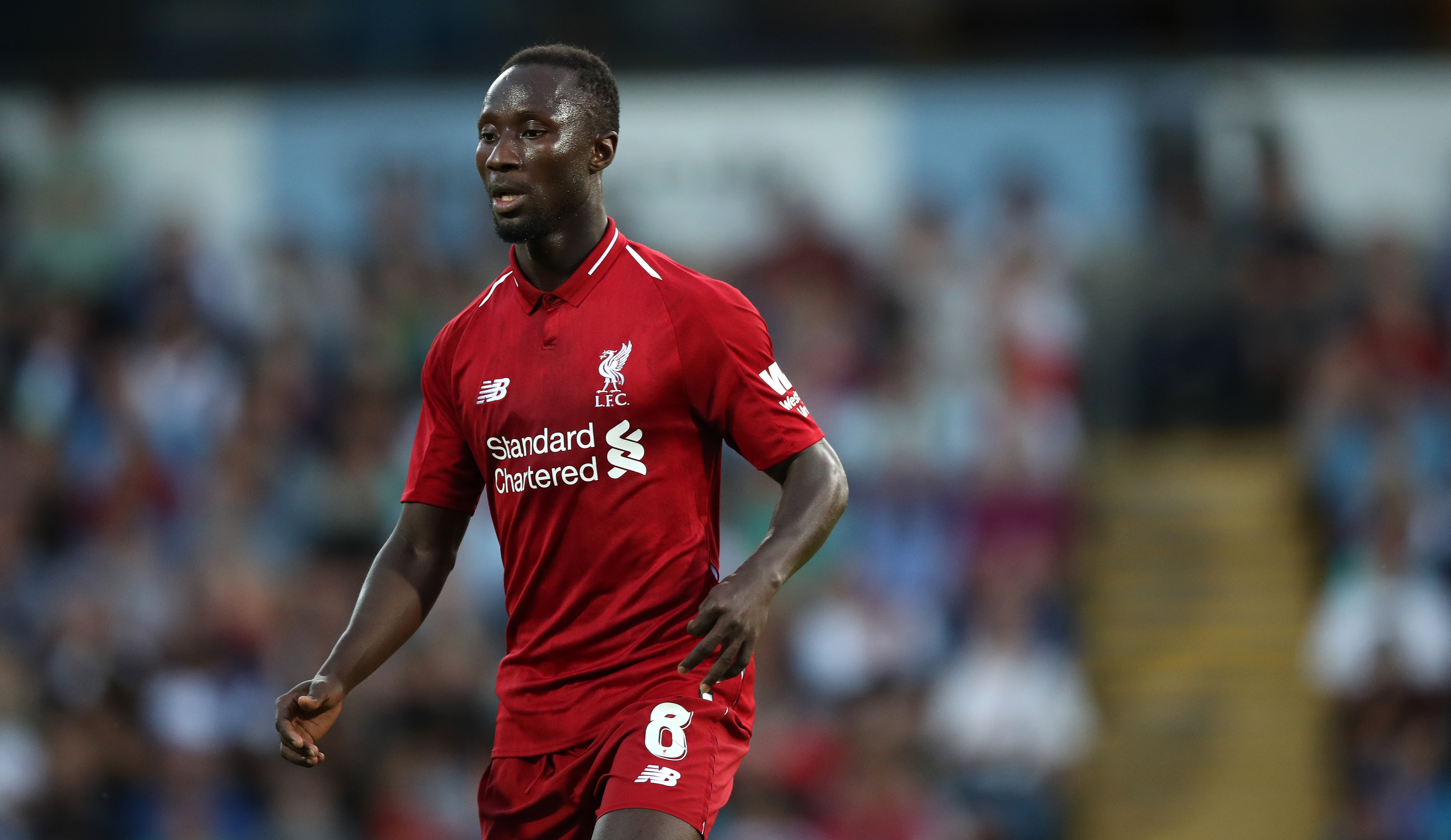 BLACKBURN, ENGLAND - JULY 19:  Naby Keita of Liverpool  during the Pre-Season Friendly between Blackburn Rovers and Liverpool  at Ewood Park on July 19, 2018 in Blackburn, England. (Photo by Lynne Cameron/Getty Images)