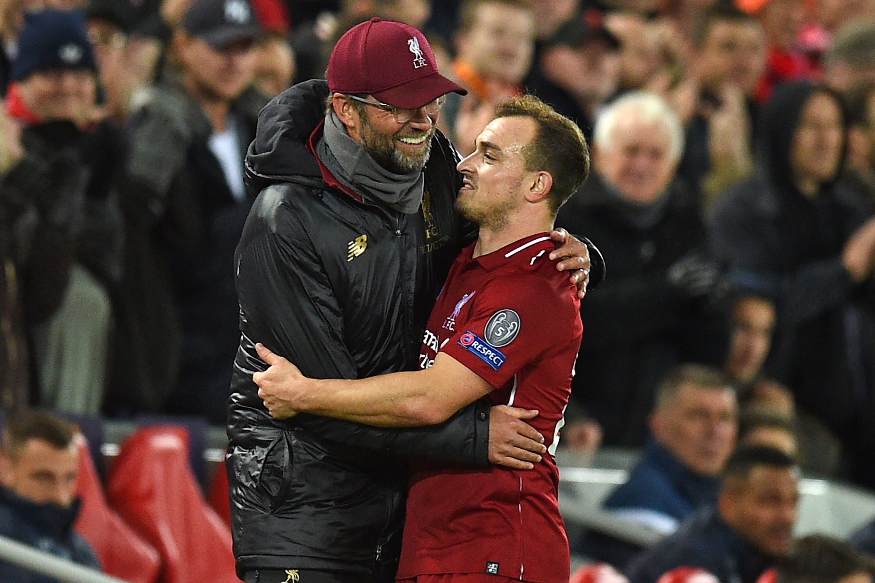 Shaqiri runs the show for Liverpool (Photo by OLI SCARFF/AFP/Getty Images)