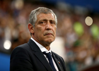 SARANSK, RUSSIA - JUNE 25:  Fernando Santos, Head coach of Portugal looks on prior to the 2018 FIFA World Cup Russia group B match between Iran and Portugal at Mordovia Arena on June 25, 2018 in Saransk, Russia.  (Photo by Jan Kruger/Getty Images)