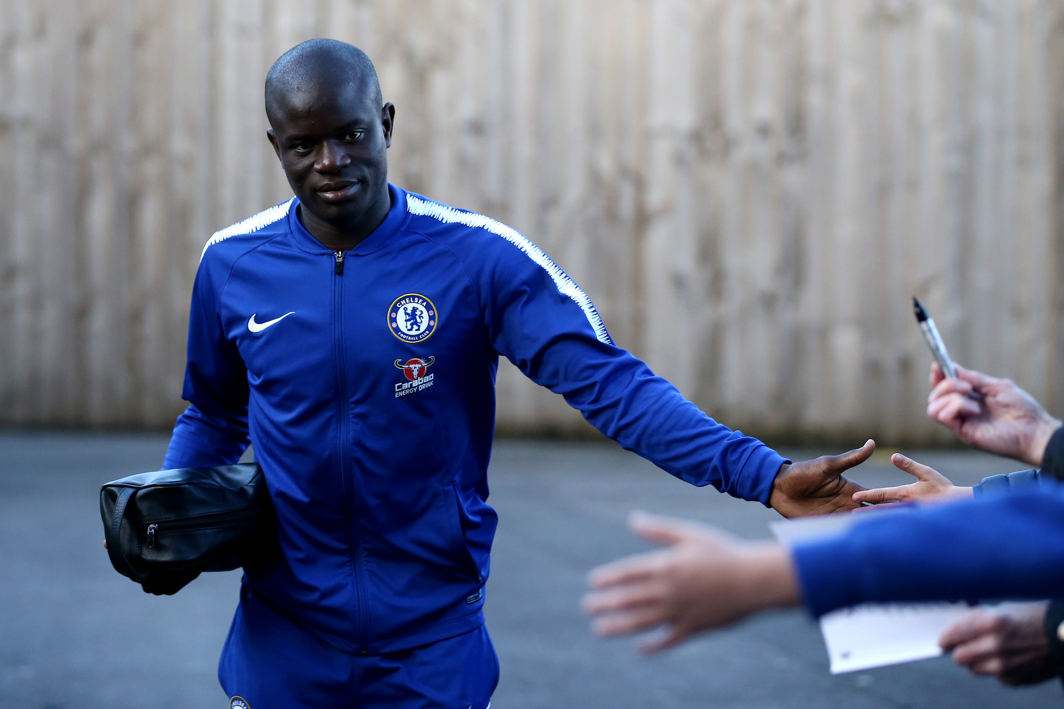 BURNLEY, ENGLAND - OCTOBER 28:  N'golo Kante of Chelsea arrives outside the stadium prior to the Premier League match between Burnley FC and Chelsea FC at Turf Moor on October 28, 2018 in Burnley, United Kingdom.  (Photo by Jan Kruger/Getty Images)